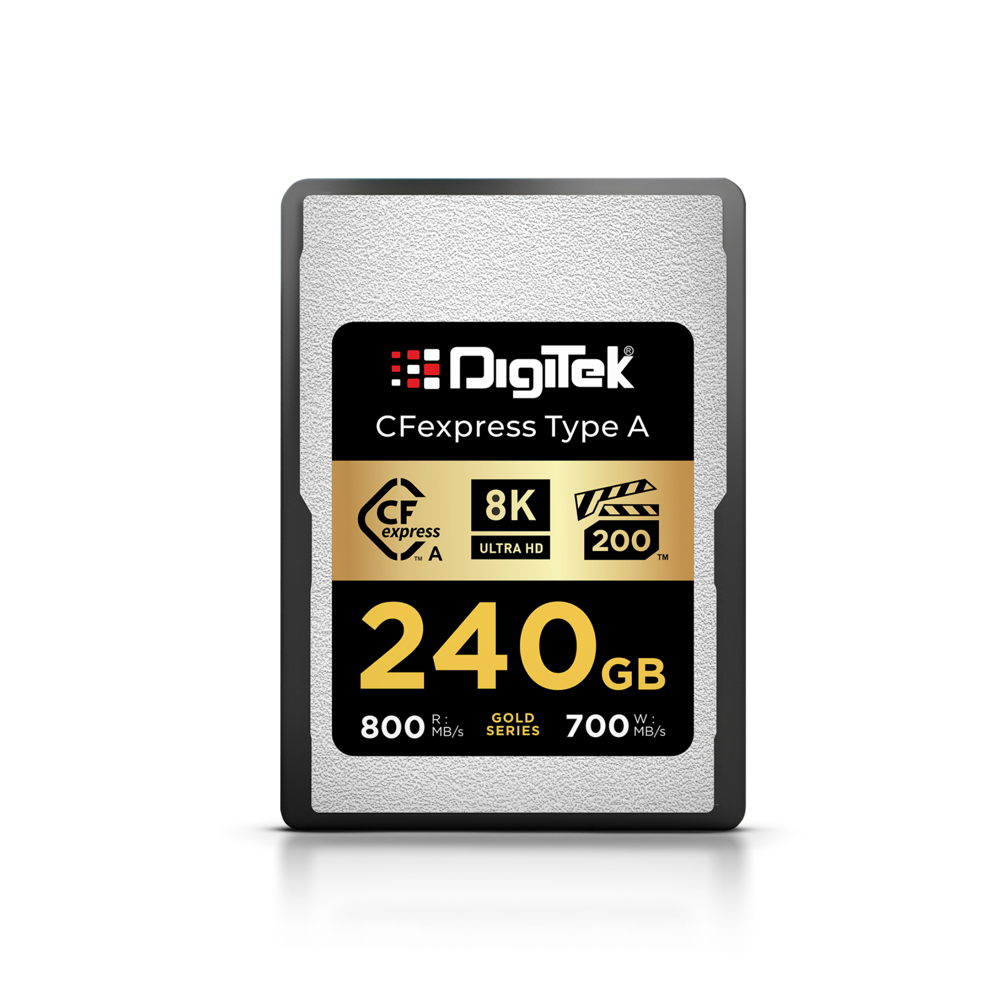Digitek (DCFA 240GB Gold Series) CFexpress Type A Memory Card – 800MB/s Read, 700MB/s Write, 8K Ultra HD Support, Nytro Boost, Perfect Frame, 5-Year Warranty, For High Speed 8K Videography