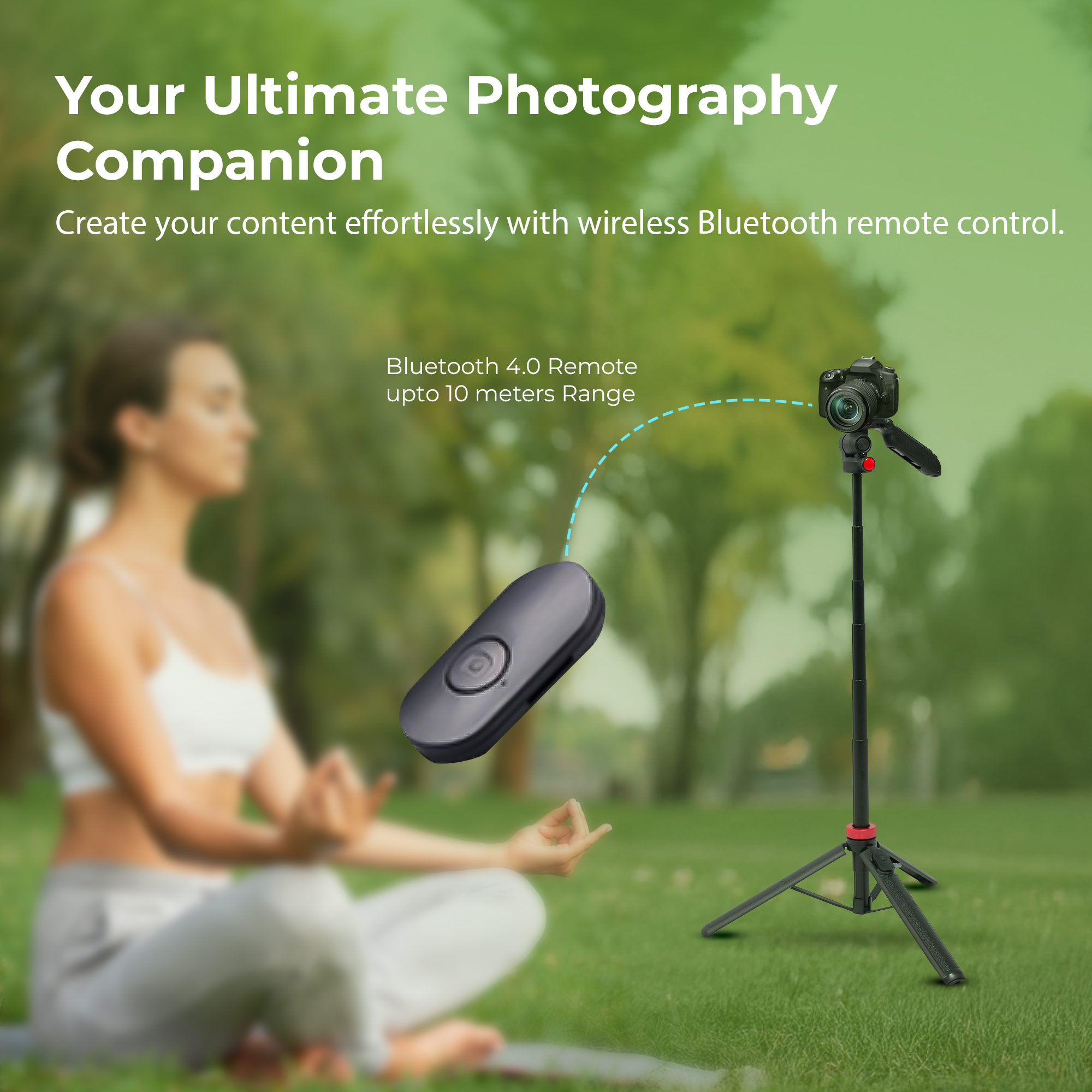 Digitek (DTR 565 SS) Tripod Selfie Stick with Wireless Remote, 360° Rotation, 7-Section Aluminum Rod, 1450mm Max Height, 3kg Load, GoPro Adapter – Compatible with Phone & Action Cameras