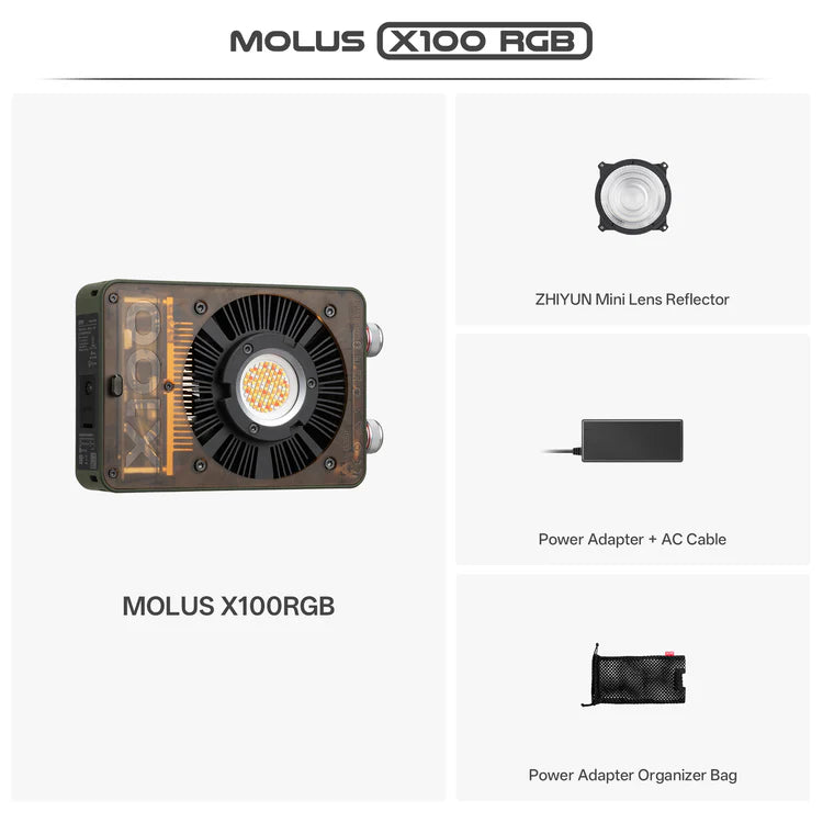 ZHIYUN X Series MOLUS X100 RGB Camera Video Light