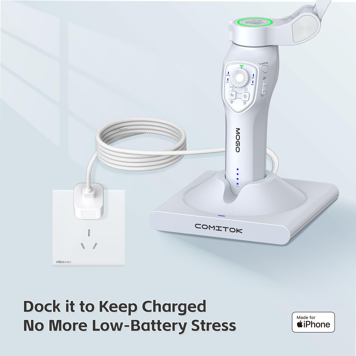 Gimbal Stabilizer Dock for MOGO Charging Dock with Stand | Multi-Functional Desktop Charger | Charge, Store, and Showcase Your MOGO | Stable Holder for MOGO Devices