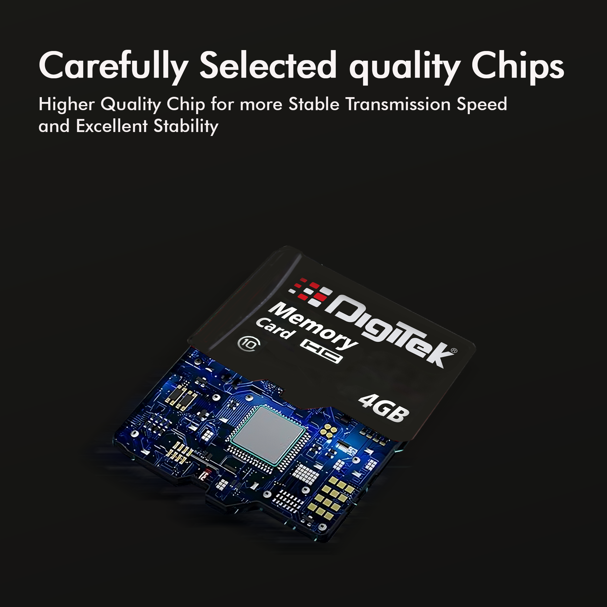 Digitek (DTF 4GB C10) High Speed Micro SDHC 4GB UHS-I Memory Card – A1, Class 10, 100MB/s Speed, Waterproof, Shockproof, X-Ray Safe, Ideal for Smartphones, Cameras, CCTV & More