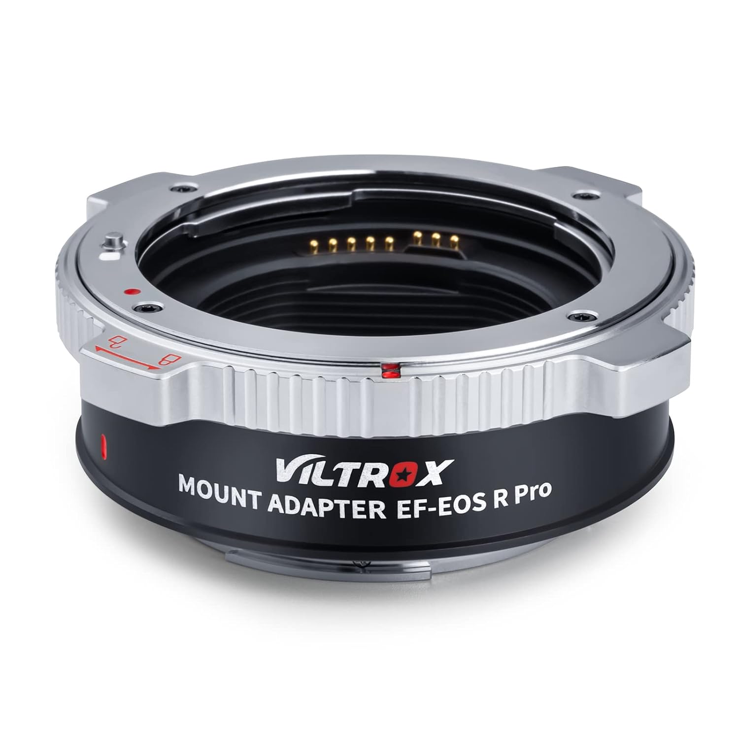 EF-EOS R Pro Auto Focus Lens Mount Adapter with Security Lock Compatible with Canon EF/EF-S Lens to RF Mount Camera EOS R R5 R5C R6 RP C70 Red Komod,Idea for Large Lens