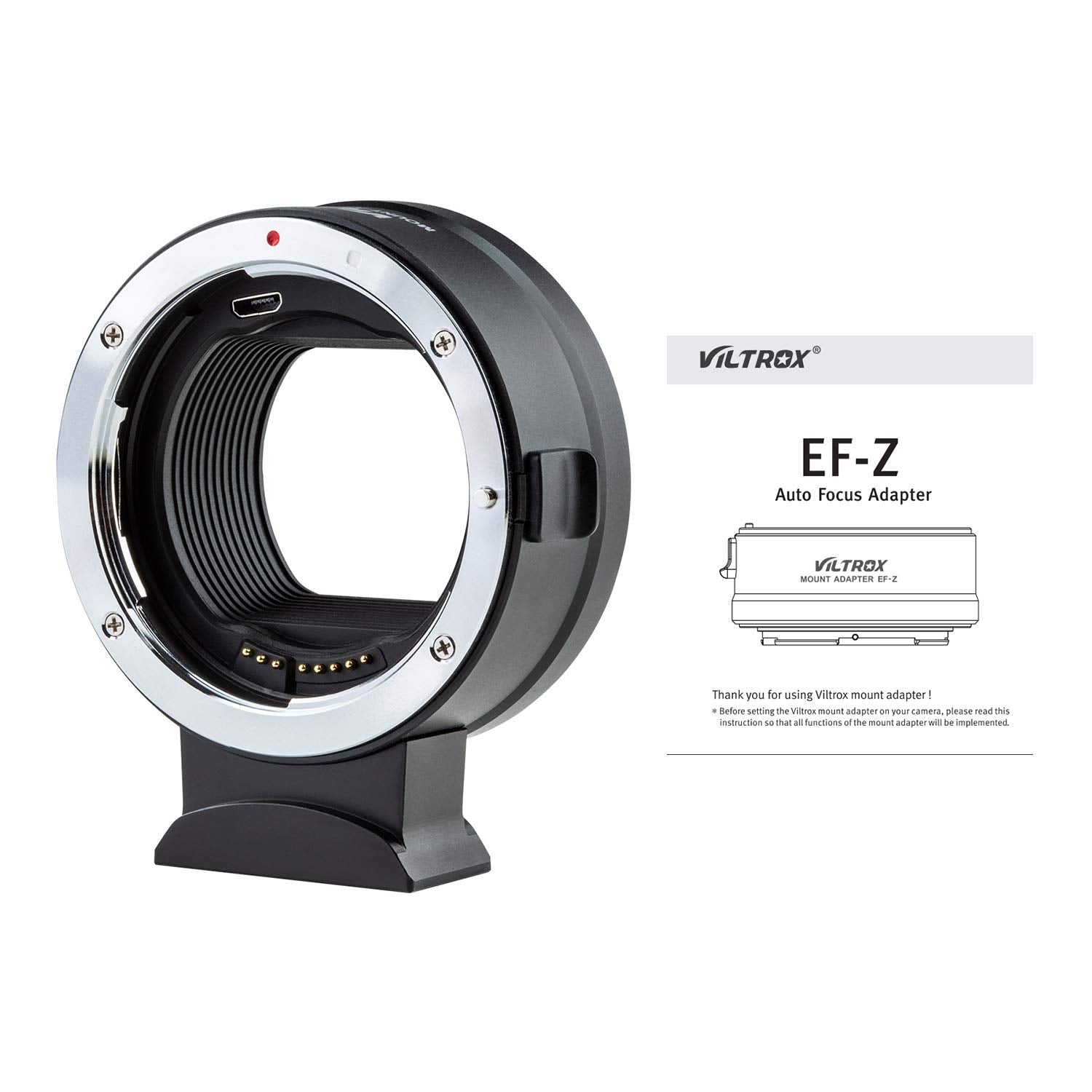 VILTROX EF-Z Lens Mount Adapter Ring Auto Focus Compatible with Canon EF/EF-S Lenses to Nikon Z6/Z7/Z50 Cameras - Digitek