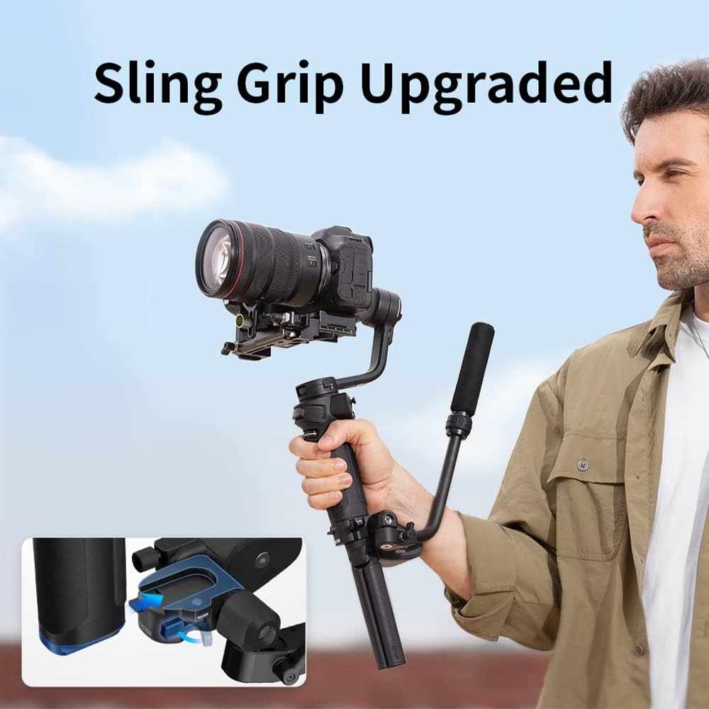 ZHIYUN Weebill 3S 3-Axis Gimbal Stabilizer for DSLR and Mirrorless Camera Compatible with Sony Nikon Canon Panasonic Lumix Extendable Sling Grip Integrated Fill Light Pd Fast Charge-Multicolor