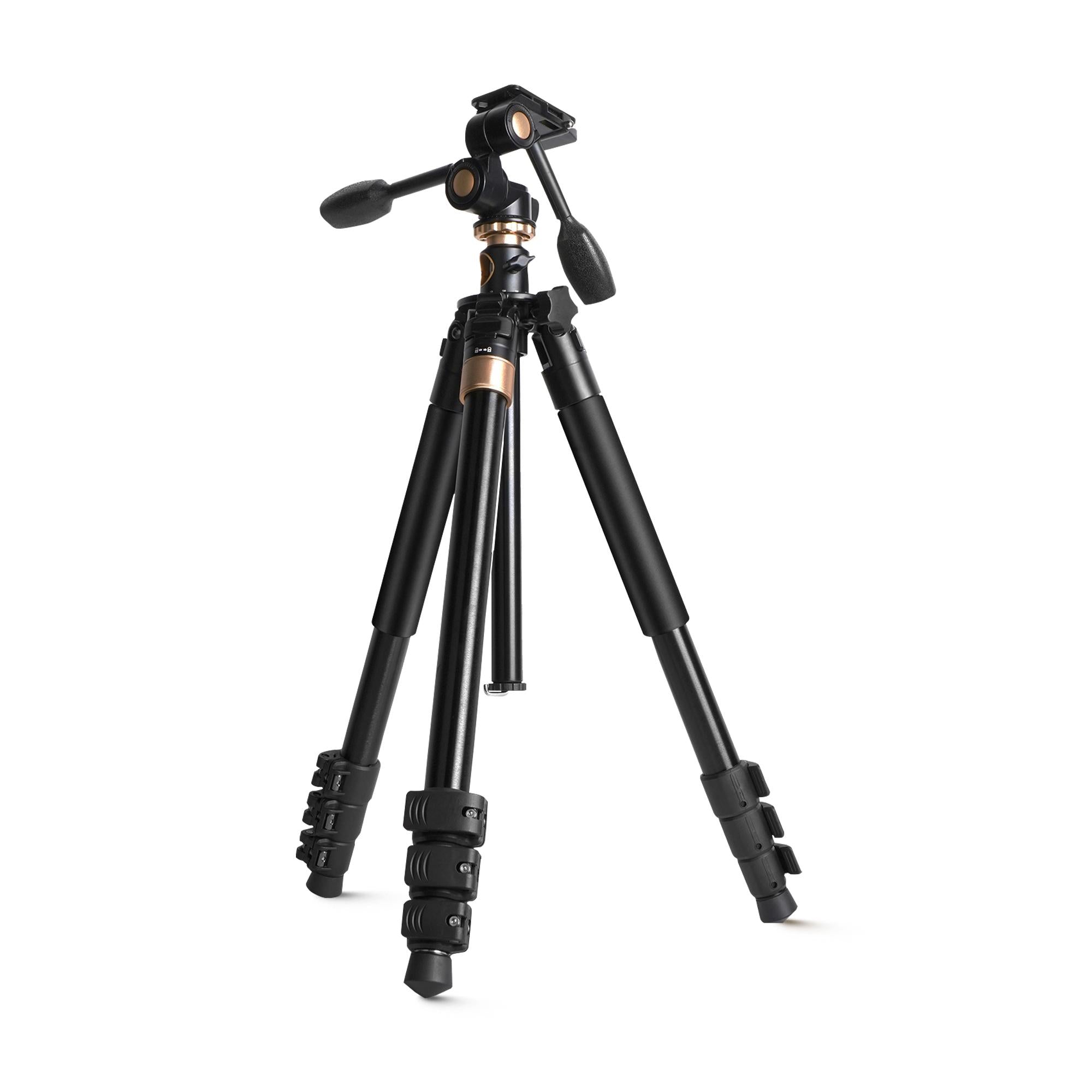 Digitek (DTR 620 BH) Multi-Angle 6ft DV Tripod Cum Monopod, 3-Way Pan & Tilt Head, Central Column for Tabletop & Vertical Shots, 20Kg Max Load, 4-Section Adjustable, Quick Release & Flip Leg Lock