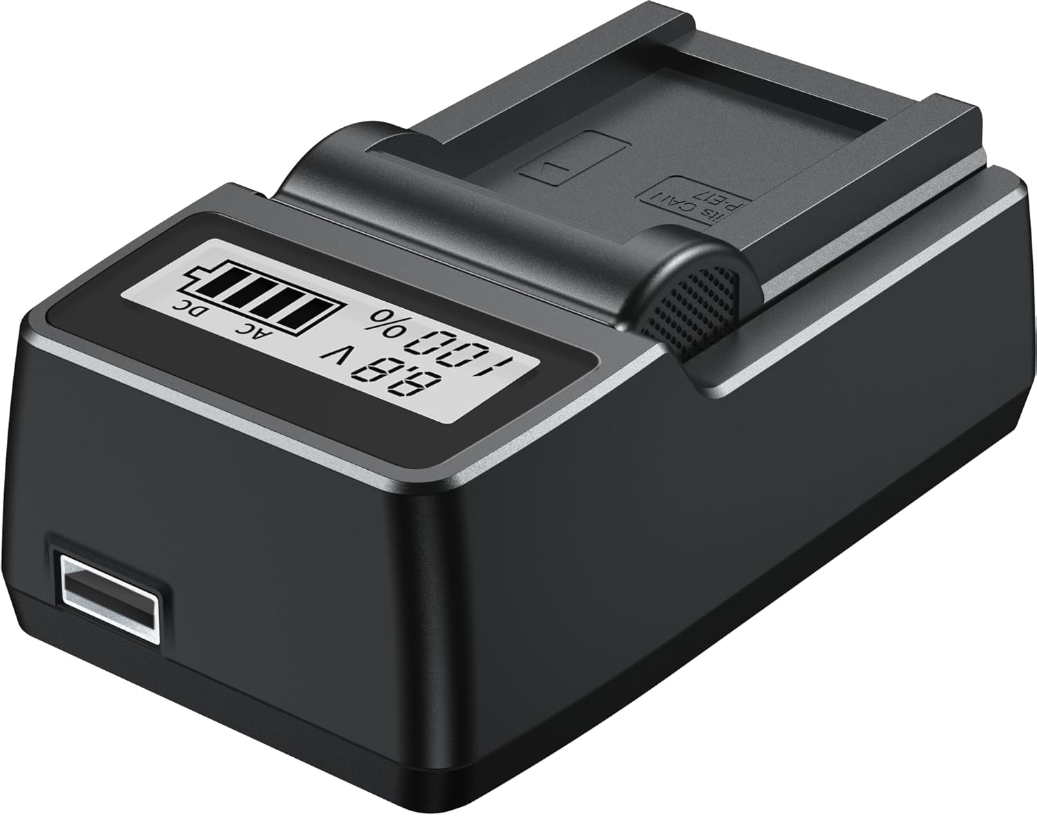 Digitek (DUC 021 ENEL25) High-Speed Li-ion Battery Charger for ENEL 25, Compatible with Canon, Nikon, Olympus, Panasonic, and Fujifilm Cameras, AC Input 110-240V, USB Output, LCD Charging Display