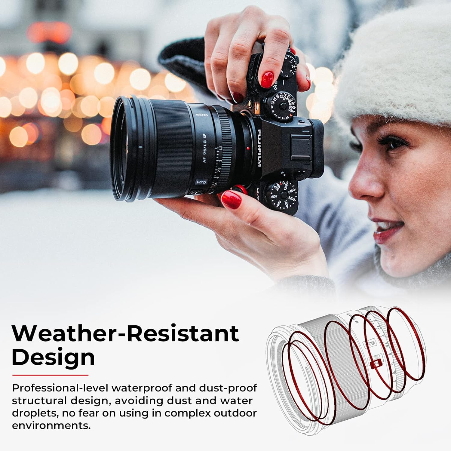 Viltrox 75mm F1.2 Pro Level Autofocus Lens, Compatible with Fuji X-Mount Mirrorless Cameras X-A7 X-E2S X-E3 X-E4 X-H1 X-H2 X-H2S X-Pro2 X-Pro3 X-S10 X-T1 X-T1 IR X-T10 X T100 X-T2 X-T20 X-T200 X-T3 - Digitek