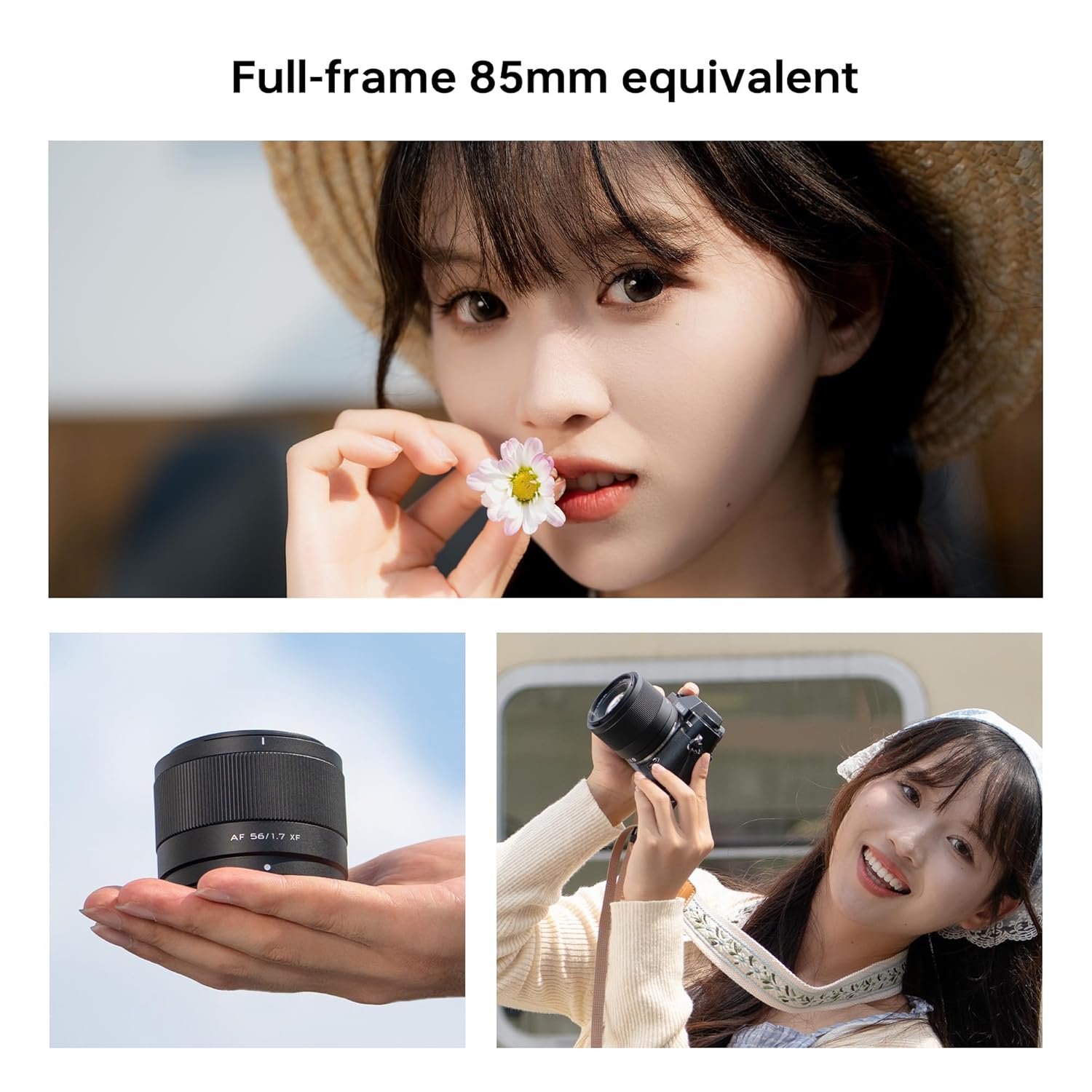 VILTROX 56mm F1.7 for Fuji X Mount, 56mm f/1.7 APS-C Autofocus Lens for Fujifilm X-Mount X-T5 X-T4 X-T30 II X-S10 X-T200 X-T30 X-H1 X-H2 X-T3 X-T100