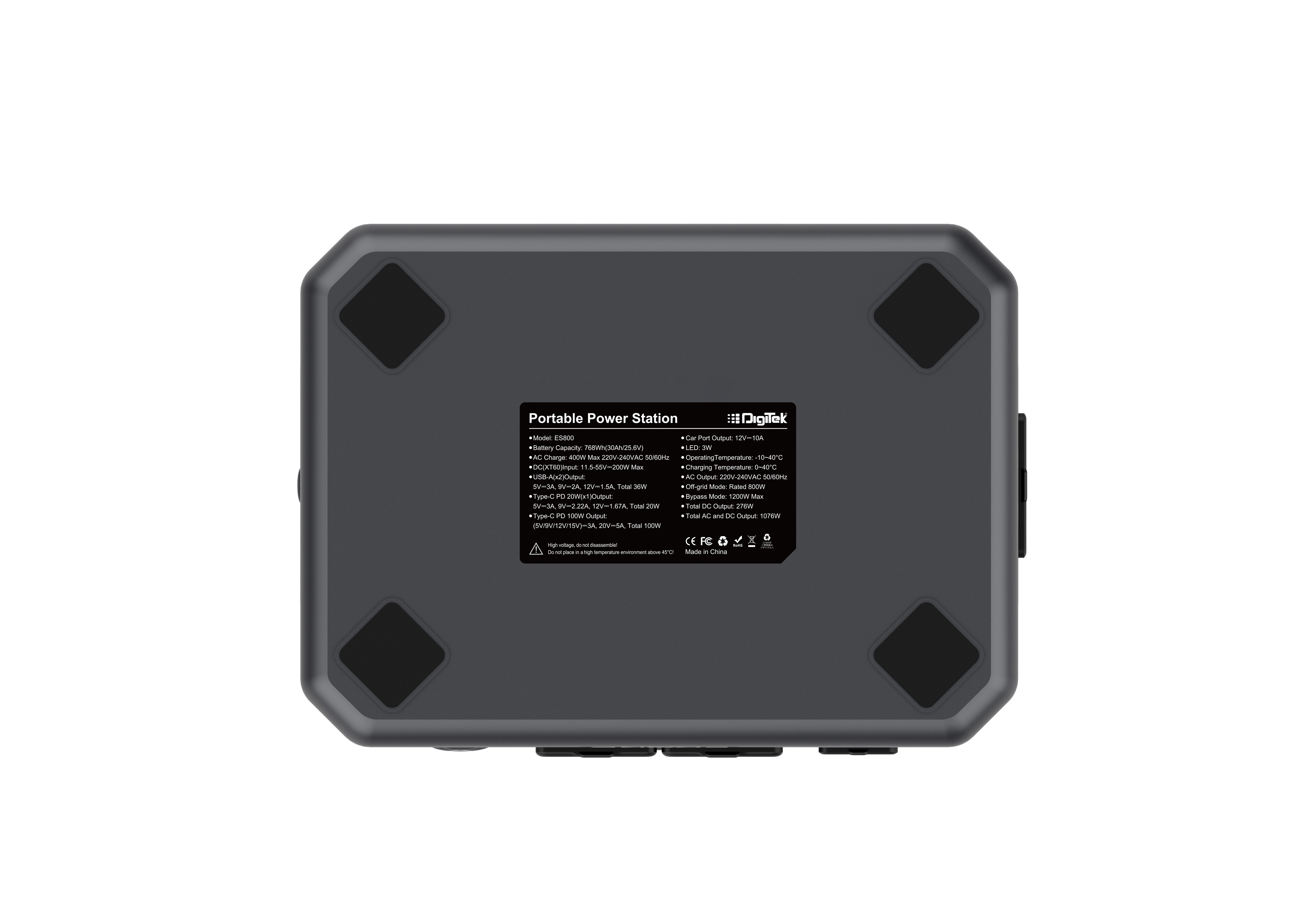 Digitek Power Station DPS 800W/Portable AC/DC Power Station Compatible with AC/DC Electronic Devices