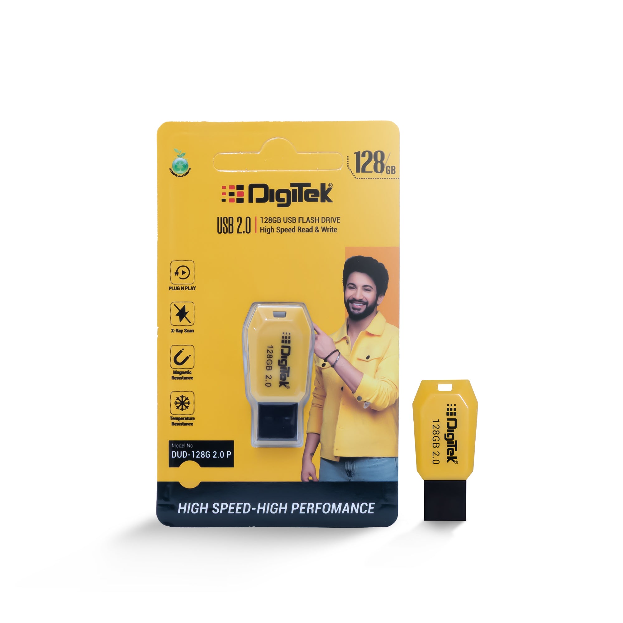 Digitek (DUD 2.0 P 128GB) High-Speed 128GB USB Pen Drive – Fast Data Storage & Transfer, Plug & Play, X-Ray, Magnetic & Temperature Resistant – Ideal for Laptops, Smart TVs, Car Audio & More