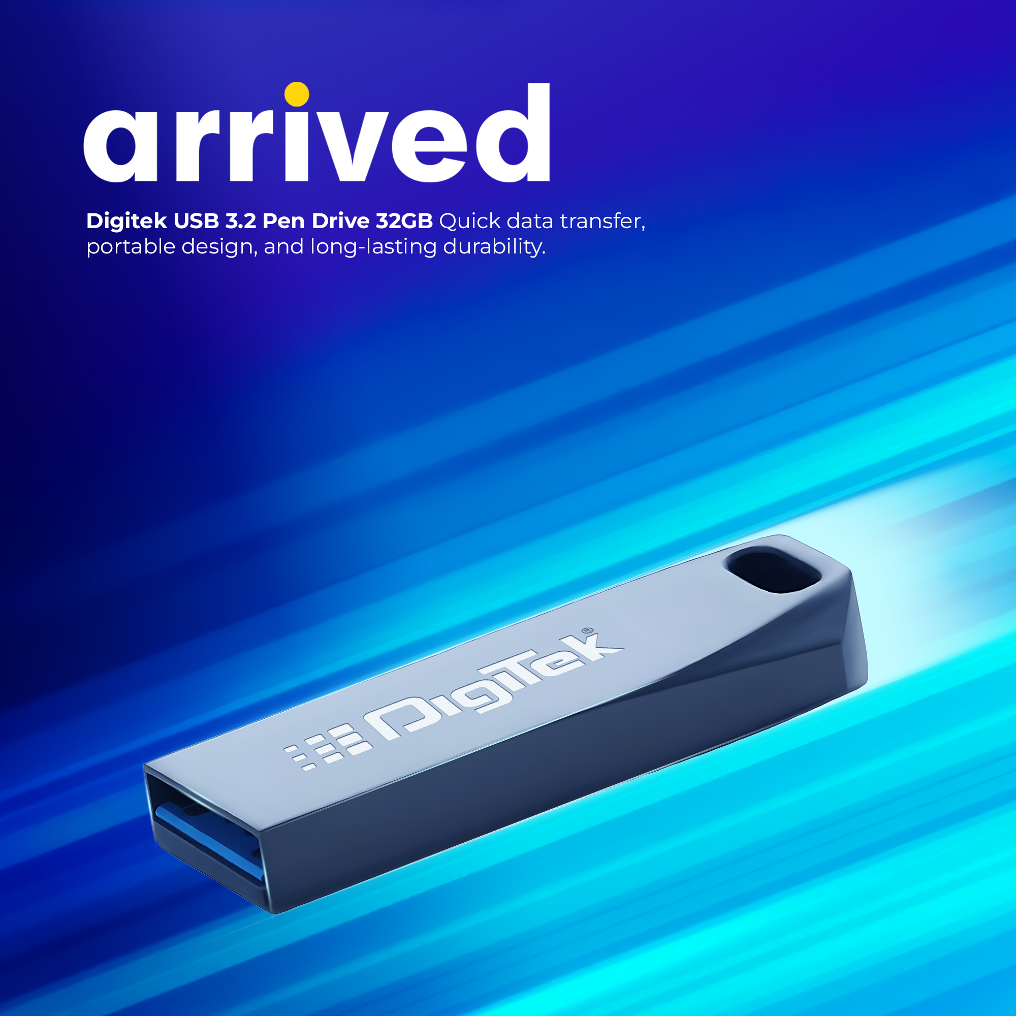 Digitek (Dud 32G V3.2) USB 3.2 Flash Drive, 32GB Storage, High Speed Read & Write, Pen Drive, Magnetic, X-Ray & Temperature Resistant, Compatible with Windows & Mac OS