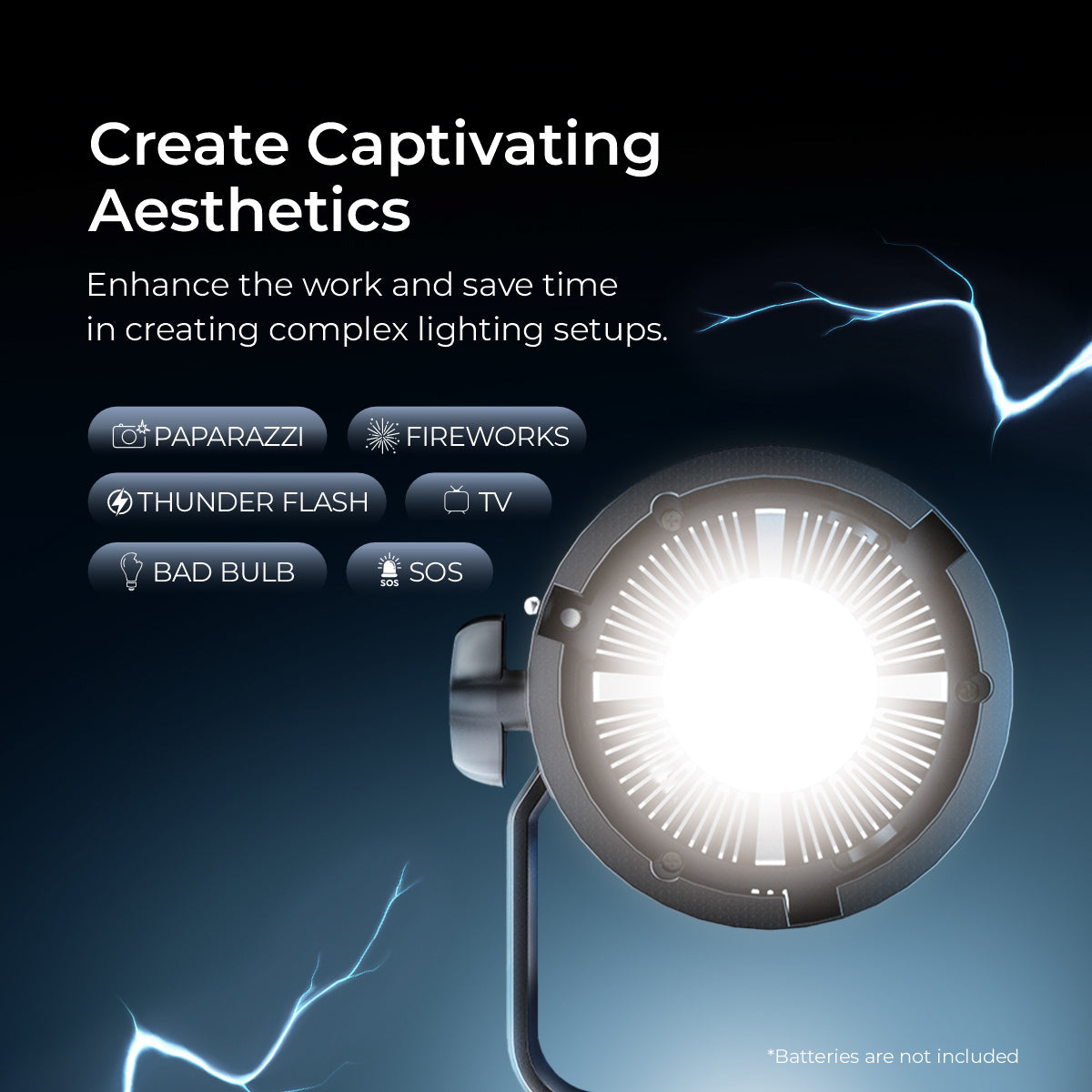 Digitek DCL-100WBC DC Combo Bi Color Continuous AC/DC LED Light DCL-lOOWBC DC Combo with 18 CM Reflector - Digitek