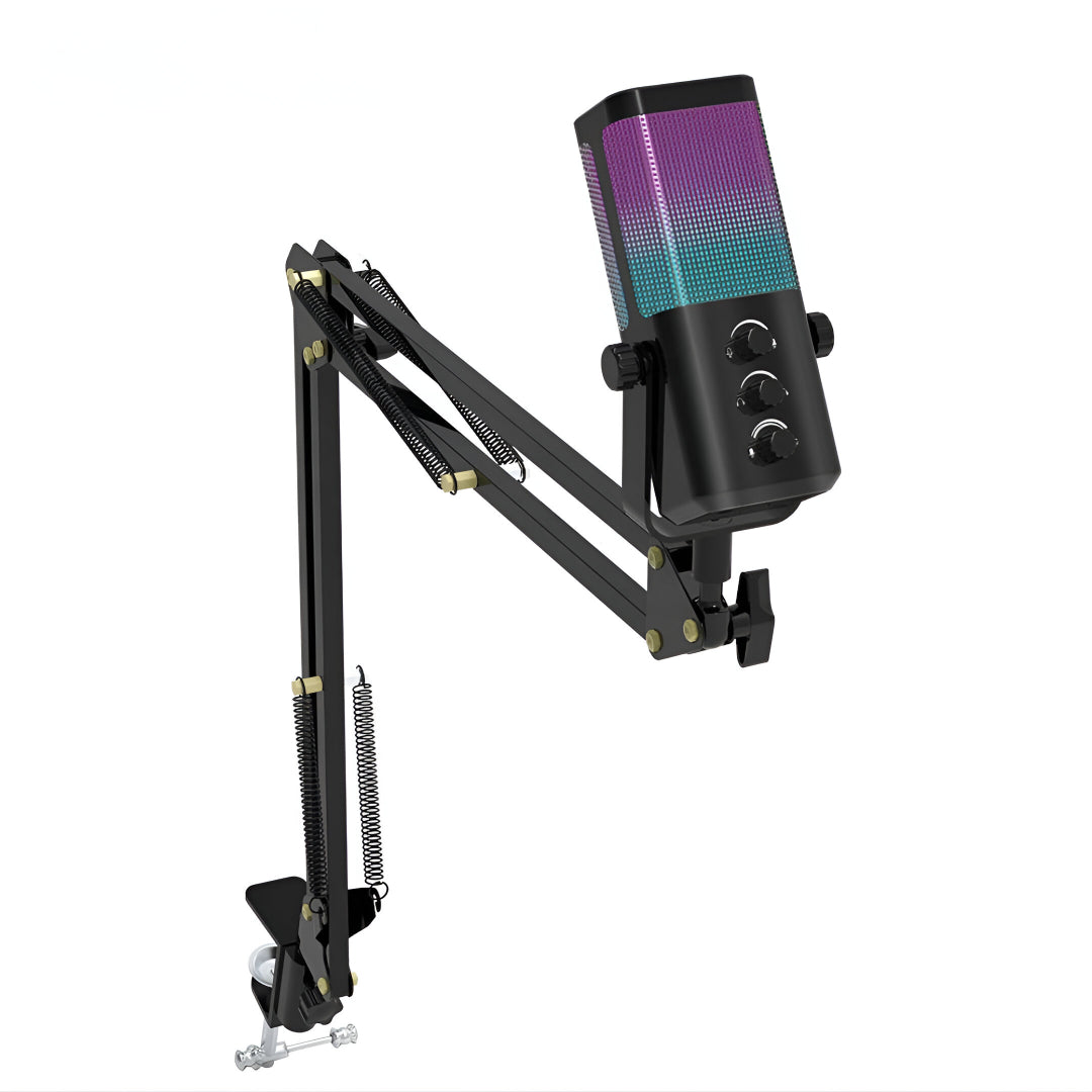 Digitek (DM 402) Wired RGB USB Gaming Microphone with Desktop Arm