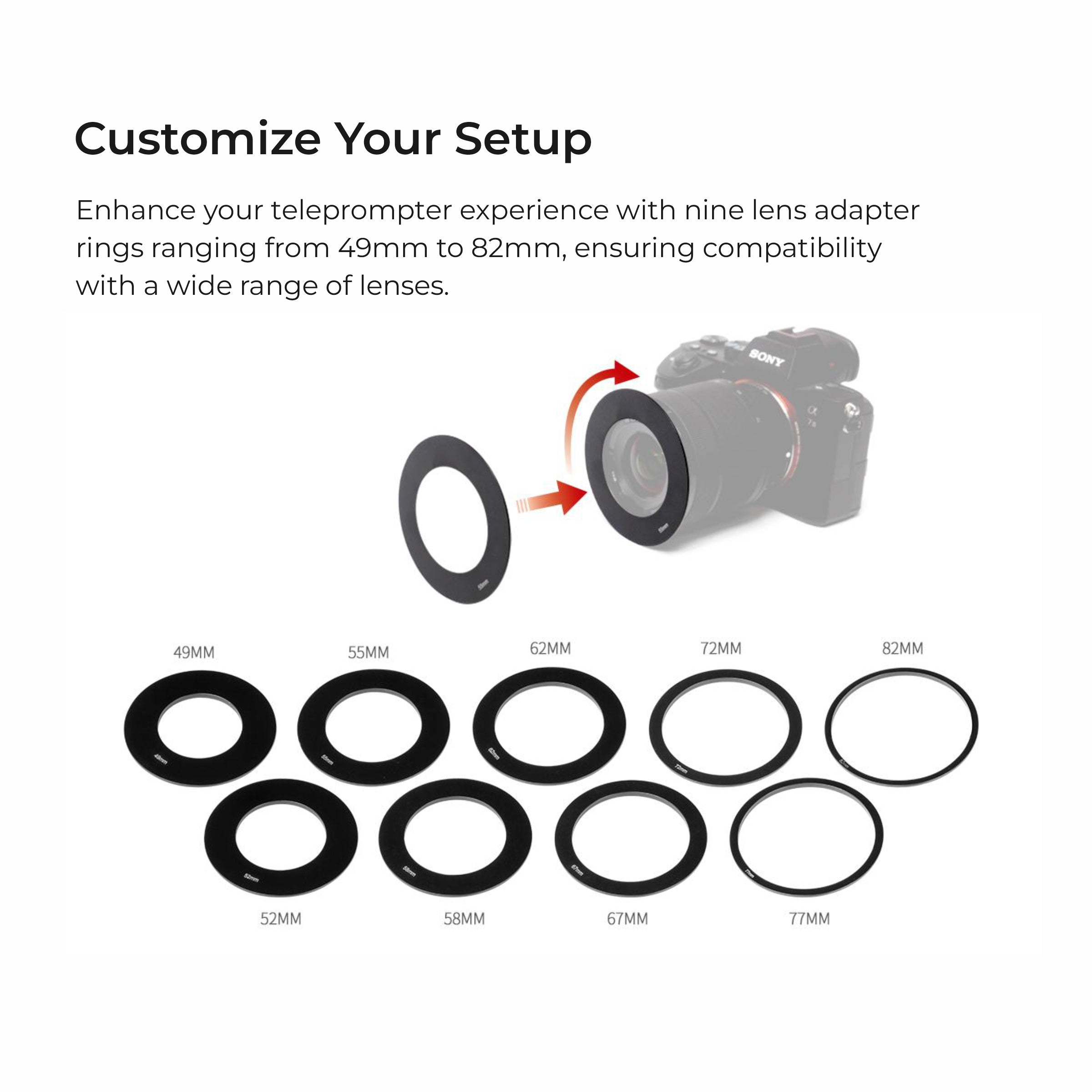 Digitek (DTP 010) 10” Digitek Teleprompter for Smartphone & DSLR Supports w/Remote Control, APP Compatible with iOS & Android System for Video Creator - Digitek