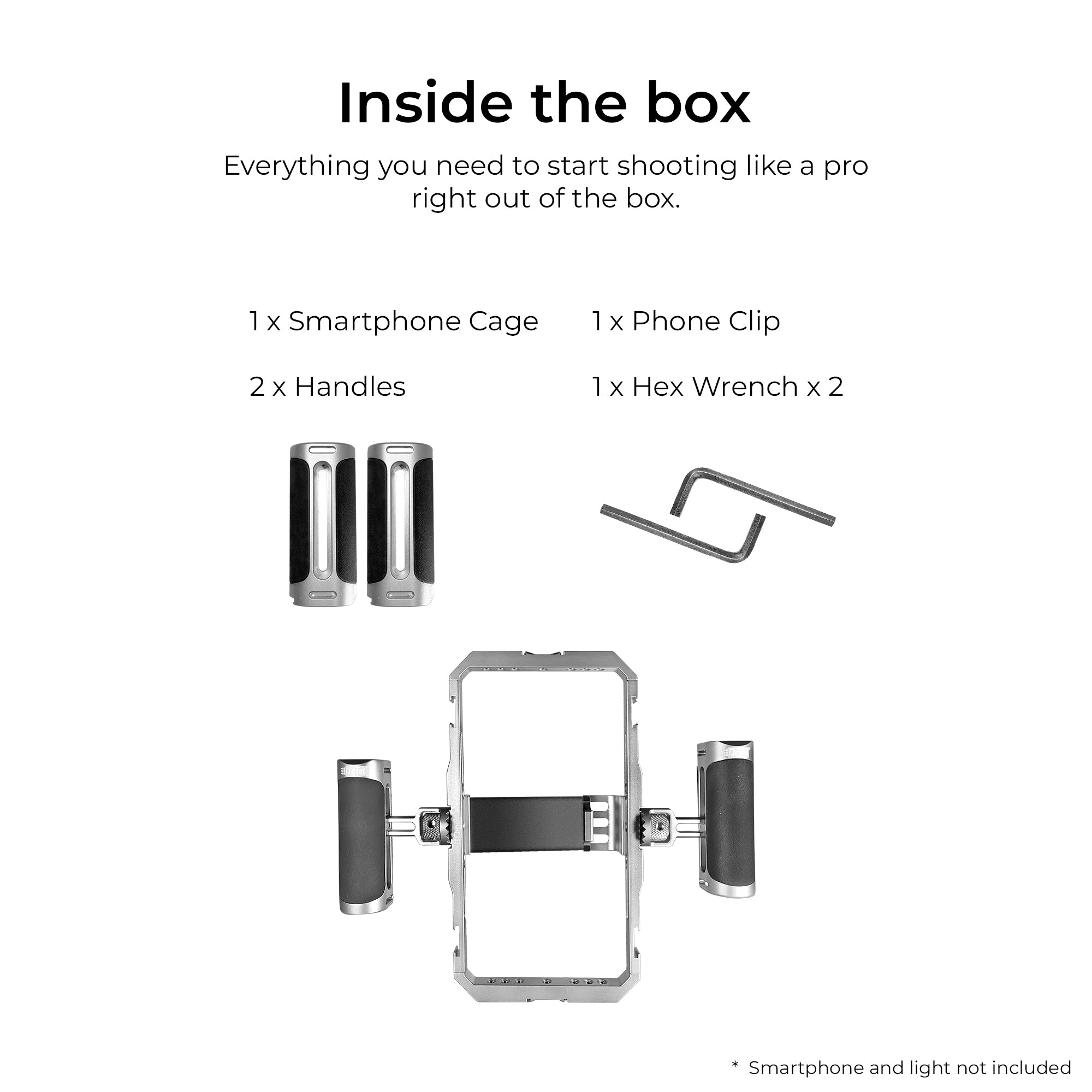 Digitek DSC 001 Aluminium Alloy Universal Type Smartphone Phone Rabbit Cage Video Stabilizer Grip Tripod Mount for Video Maker Videographer