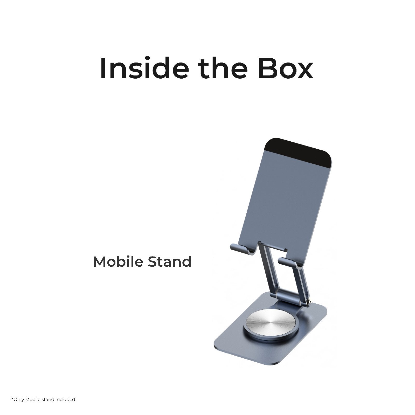 Digitek (DSS 002R) 360° Rotatable and Foldable Aluminum Alloy Tabletop Mobile Stand, Multiple adjustments of Height and Angle Phone Stand, Mobile Holder for Smartphones, Tablets, Kindles and for iPad - Digitek