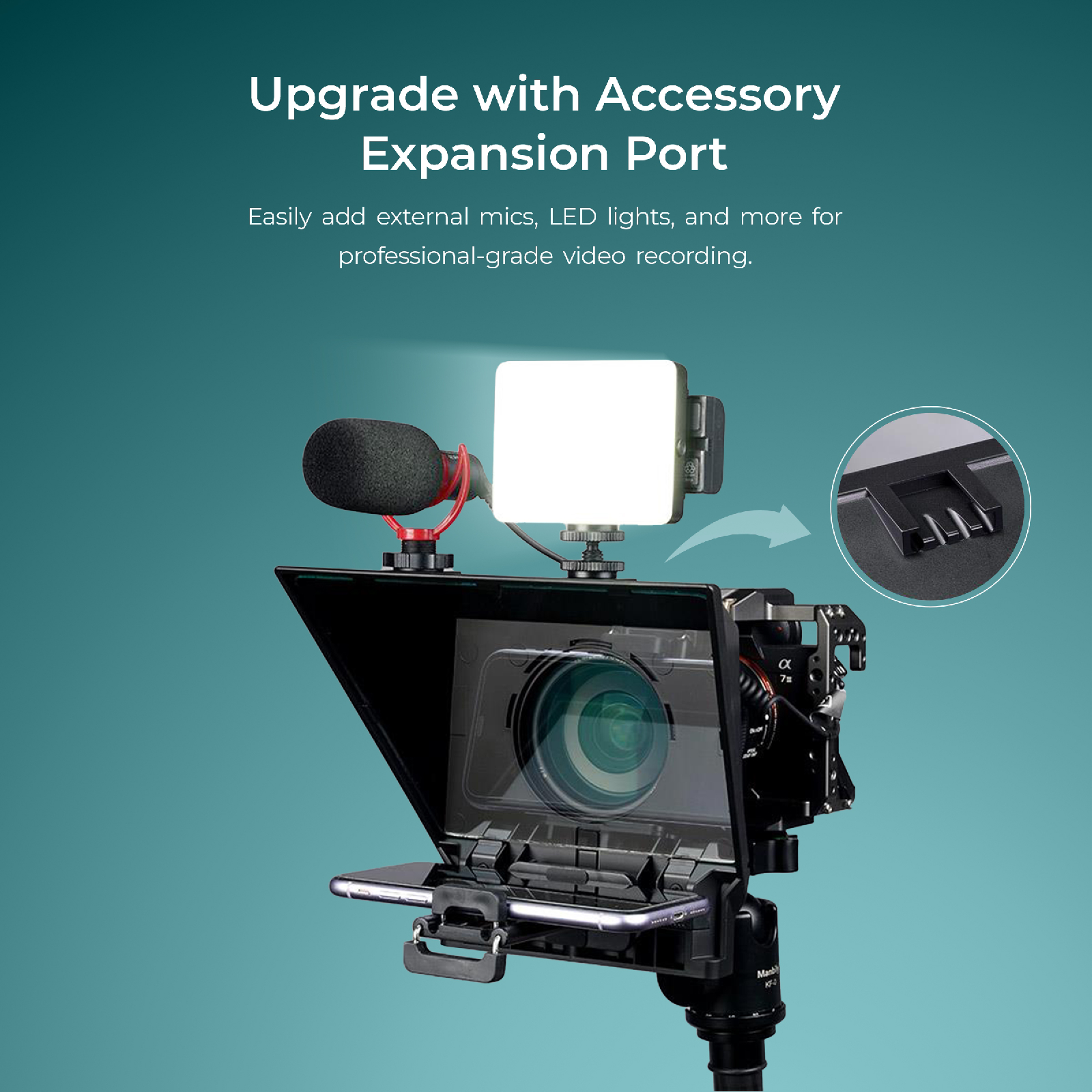 Digitek (DTP-008) 8” Digitek Teleprompter for Smartphone & DSLR Supports w/Remote Control, APP Compatible with iOS & Android Smartphones for Video Creator