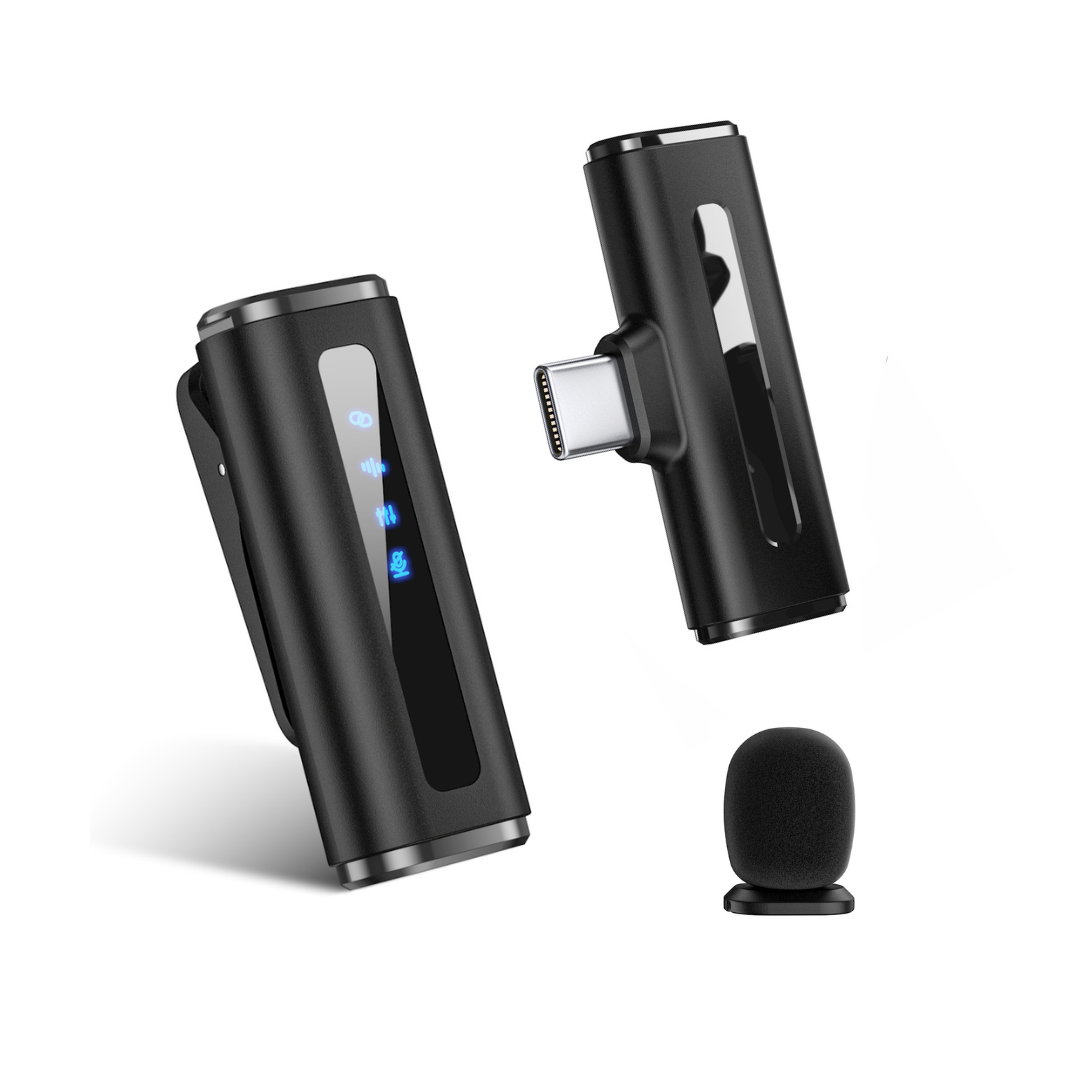 Digitek (DWM 010) Wireless Microphone System with Type-C Connector, 1 Transmitters & 1 Receiver, 40m Range, Noise Cancellation, 7H Battery, 2.4GHz Low Latency Mic, Ideal for Vloggers & Creators