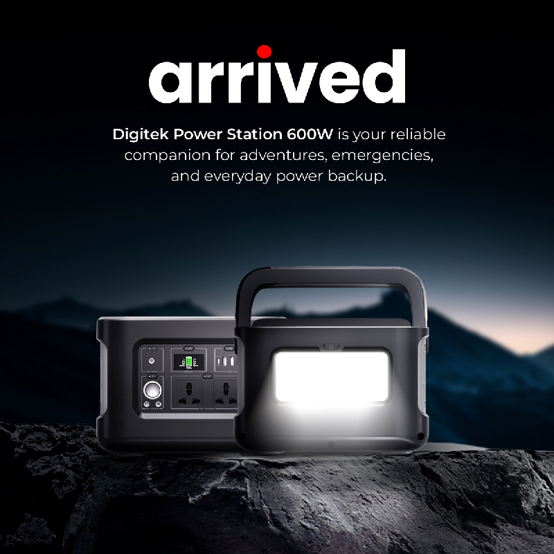 Digitek Power Station DPS 600W/Portable AC/DC Power Station Compatible with AC/DC Electronic Devices - Digitek