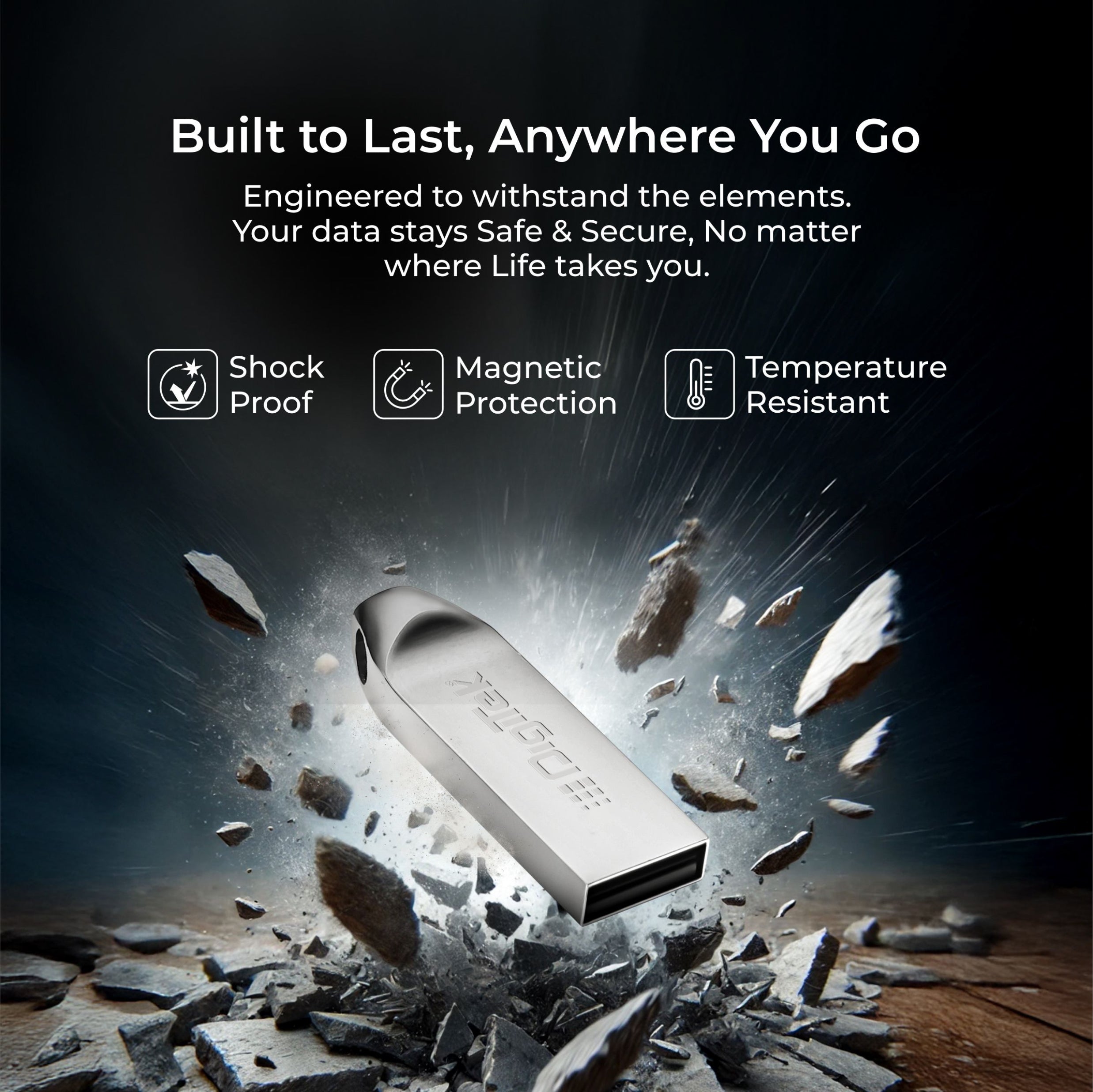 Digitek (Dud 32GB 2.0V) 32GB USB 2.0 U Disk Flash Drive, High Speed Read & Write Pen Drive, Magnetic, X-Ray & Temperature Resistant, Compatible with Windows & Mac OS