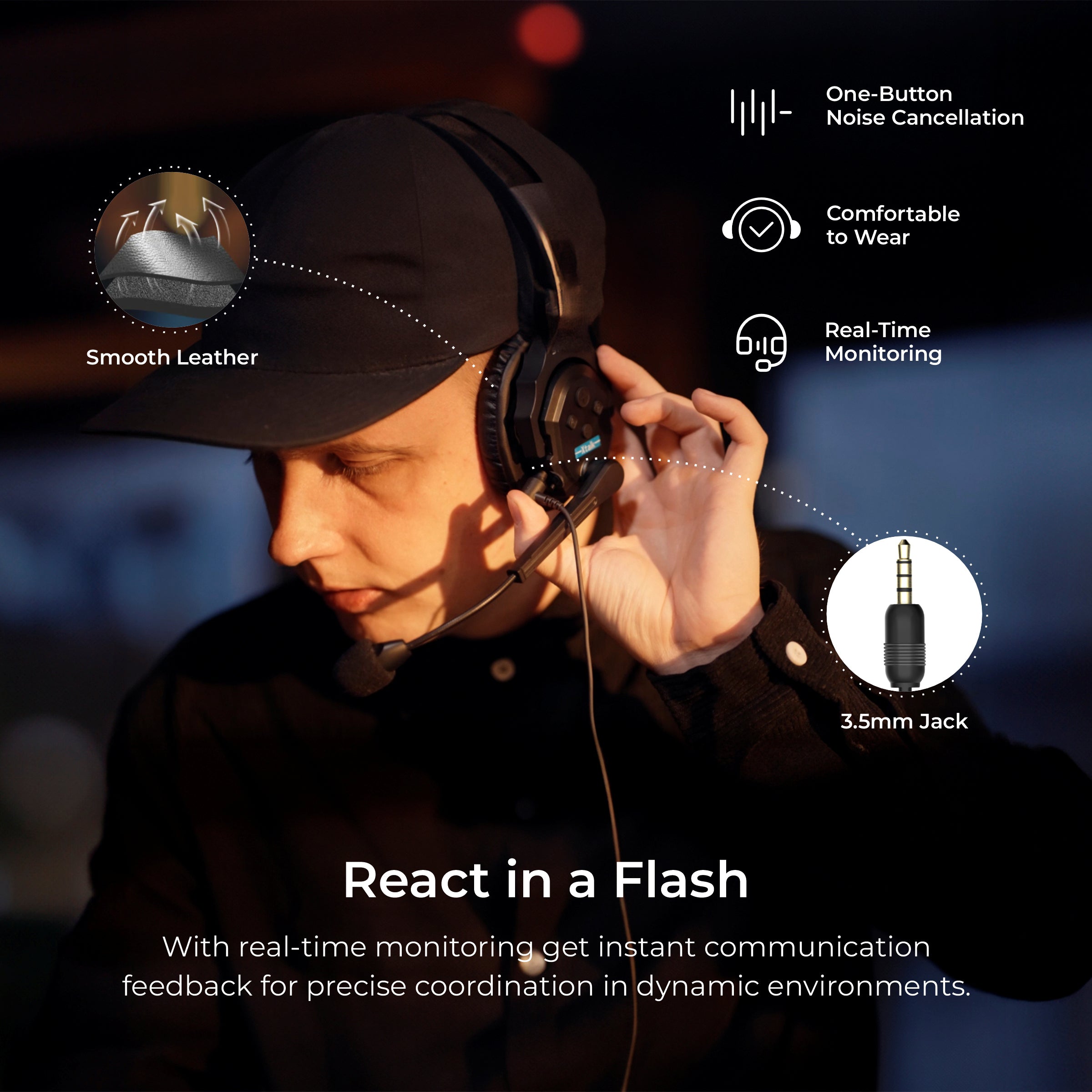 SYNCO (X-Talk X5) 2.4GHz Wireless Headset Intercom System Random Master Device Design for Movie Shoot Live Show Stage Performance (5PCS) - Digitek