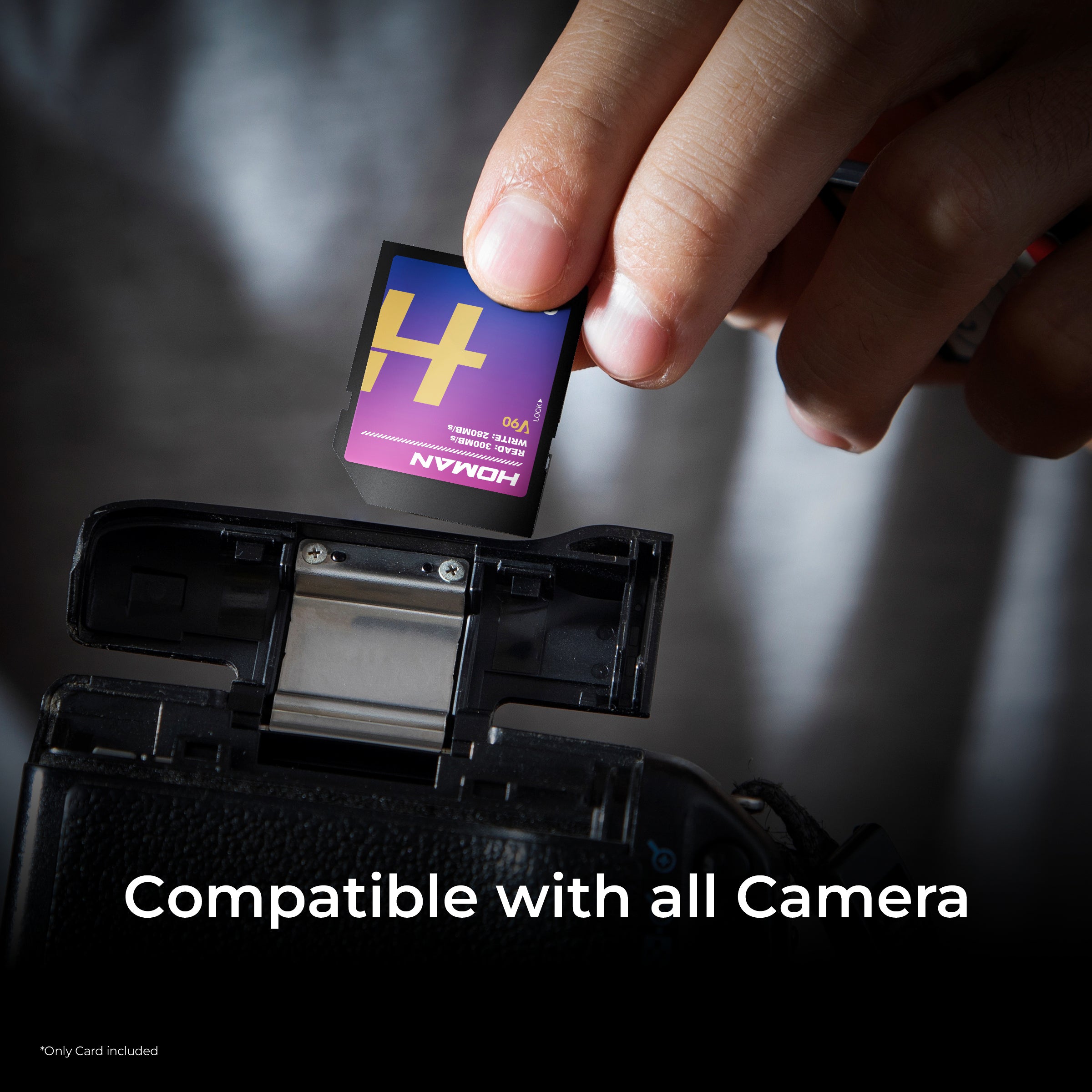 HOMAN UHS-II SD Card (V90) 64GB fit for Any Environmental Temperature from -10 Degree to 70 Degree Celsius with 5 Year Warranty & Recovery - Digitek