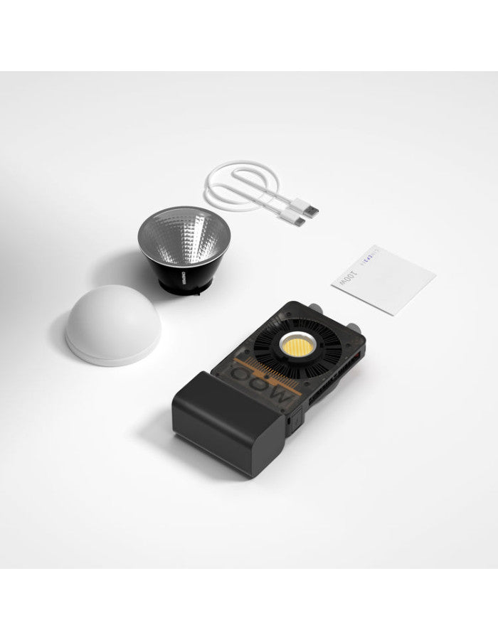 ZHIYUN CINEPEER CX100 100W LED Video Light with Built-in 4500mAh Battery,Bi-Color COB Continuous Output Lighting 2700K-6500K for Filmmaking/Live Streaming/Videography/Studio Photography