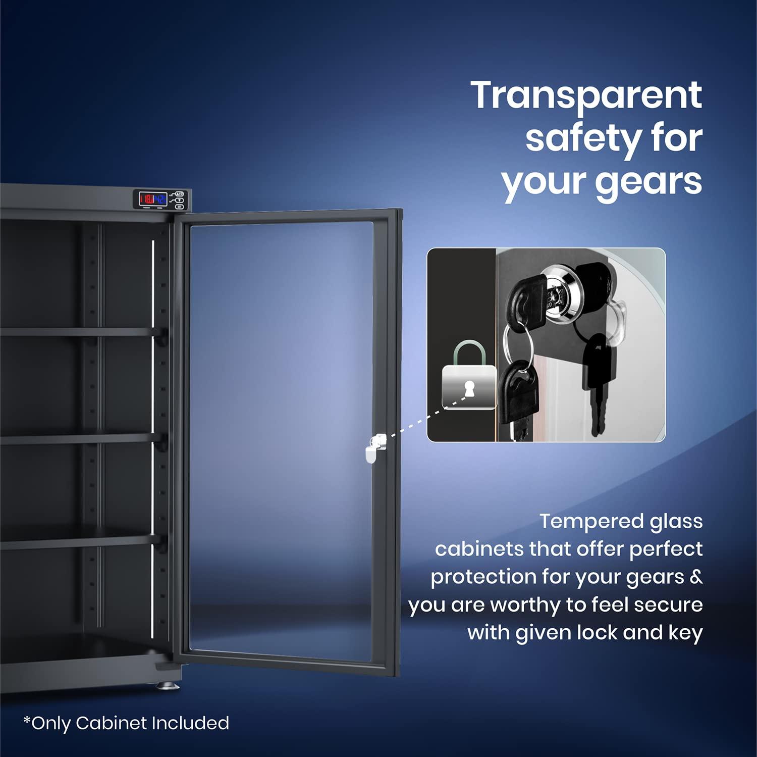 Digitek AD 260S 250 Liters Capacity Digital Display Dry Cabinet with Humidity Controller - Digitek