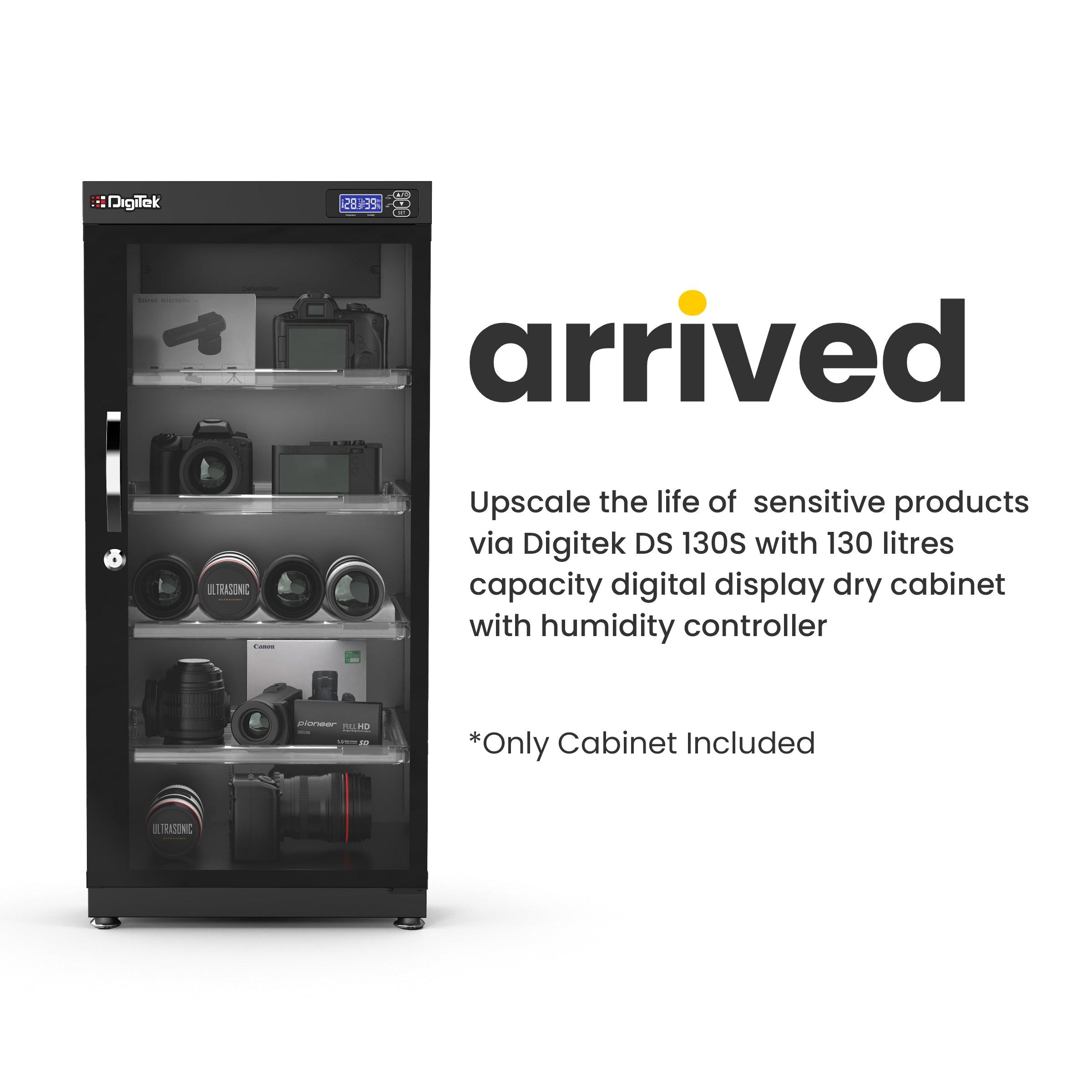 Digitek DS 130S 125 Liters Capacity Digital Display Dry Cabinet with Humidity Controller - Digitek