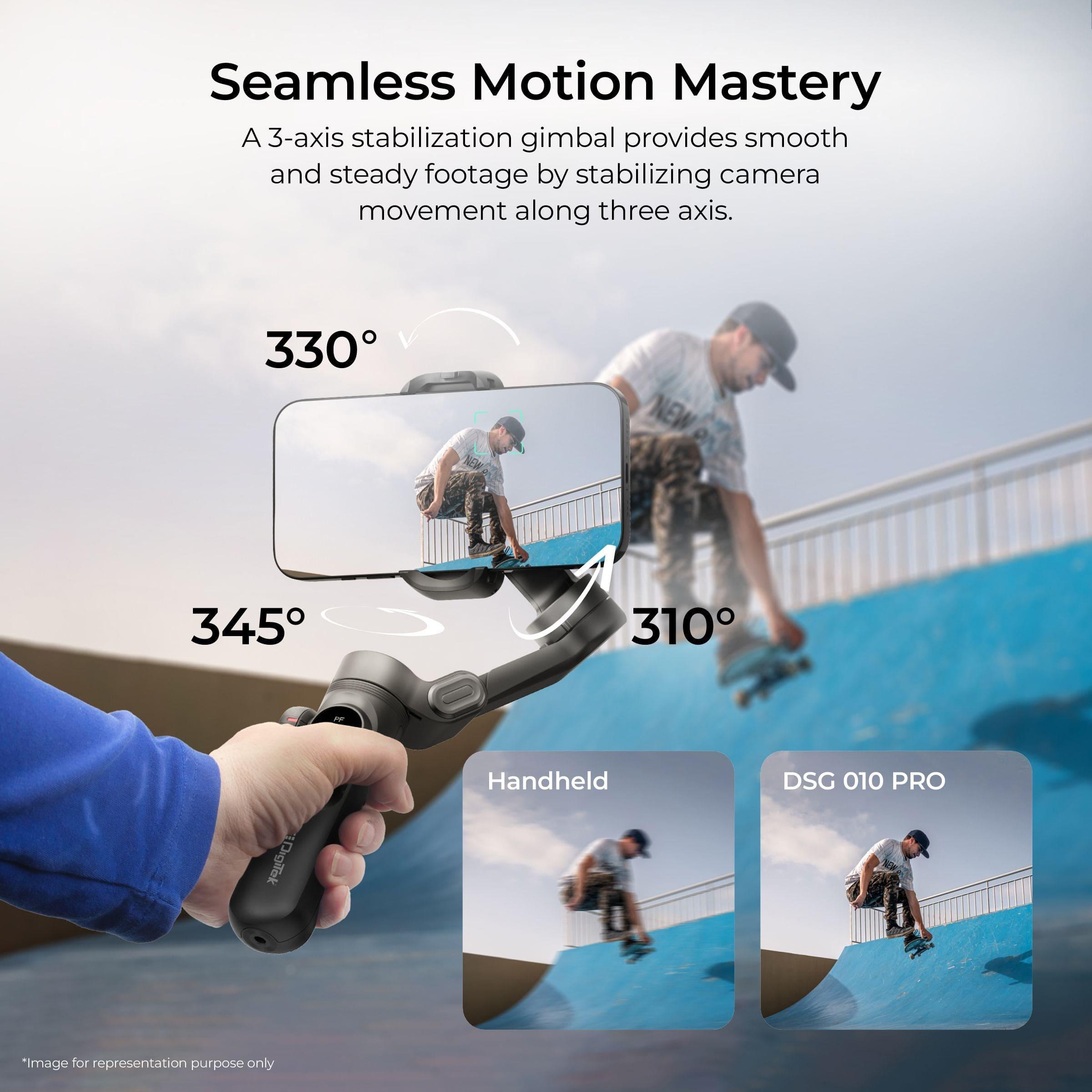 DigiteK (DSG-010PRO)3 Axis Foldabe Smartphone Gimbal - Digitek