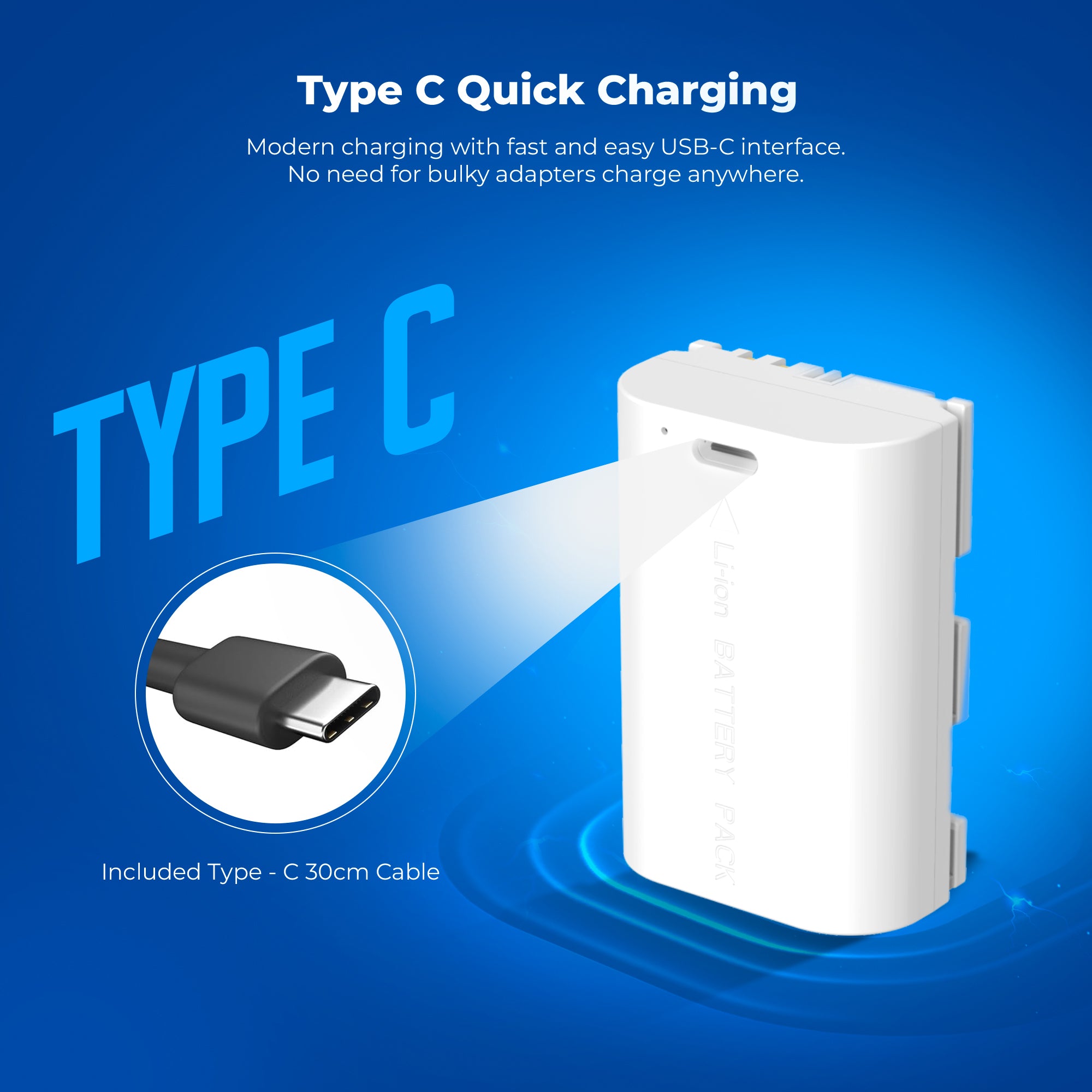 Digitek Platinum (LP-E6 Type C) 3000mAh Extra Power Li-ion Battery for Canon DSLR Cameras with Type-C Charging Cable, For Canon XC10, XC15, EOS 60D–90D, 5D series, 6D series, 7D series, and EOS R/RA/R5/R6/R7