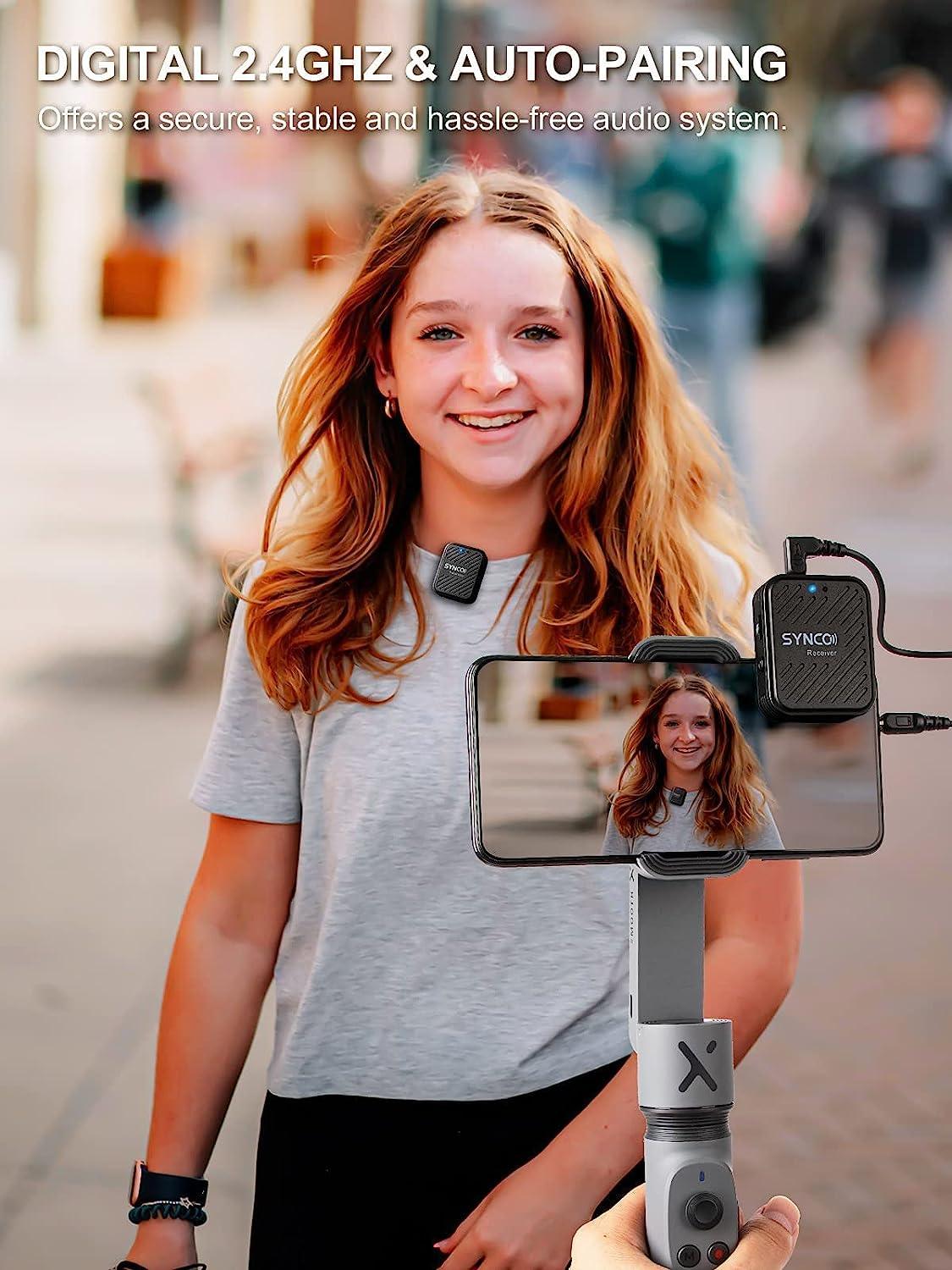 SYNCO (WAir-G1-A1) Ultracompact Digital Wireless Microphone System for Mirrorless/DSLR Cameras (2.4 GHz) - Digitek