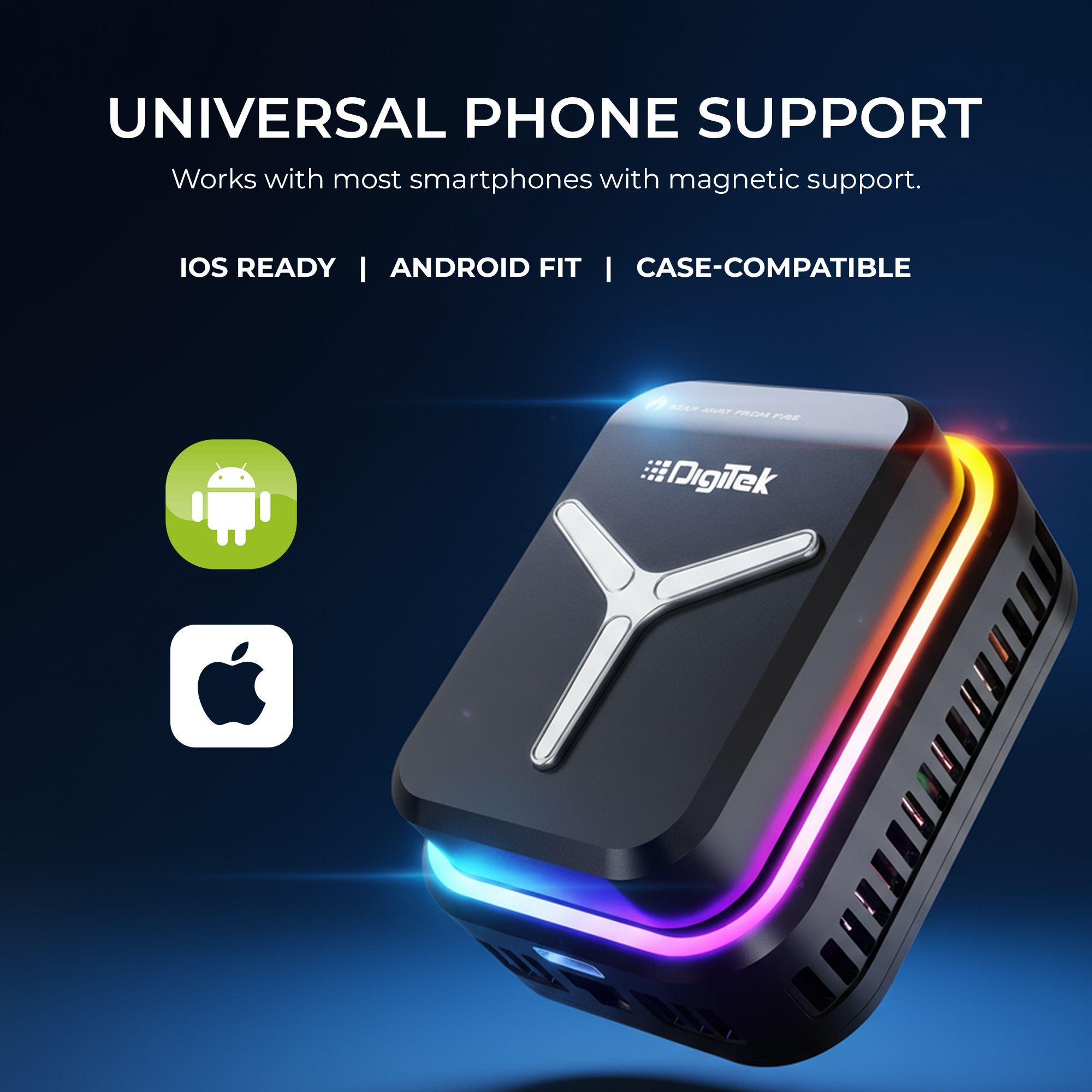 Digitek (DCF 001) Magnetic Absorption Smartphone Cooling Fan with Battery