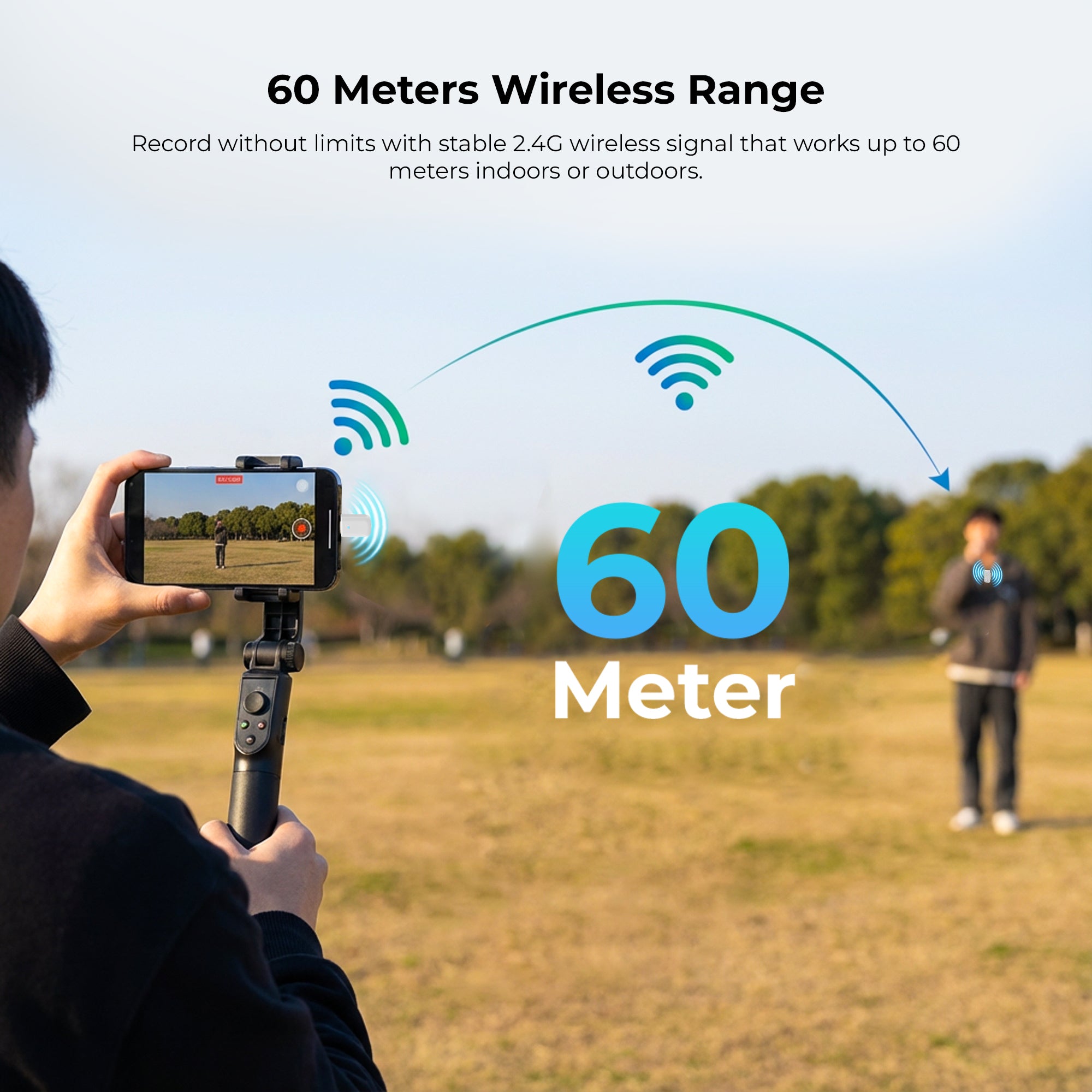 Digitek (DWM 123) 2-in-1 Wireless Microphone System with Charging Case & Magnetic Collar Clip, Type-C Receiver for iPhone 15 & Above, Android Phones, 60m Range, Build in Microphone, For Creators and Vloggers (White)