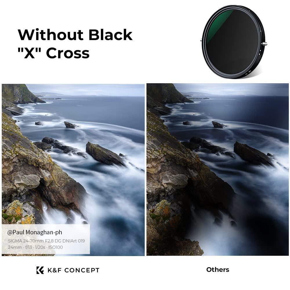 K&F Concept (ND2-ND32 ND Filter & CPL) Variable Fader ND2-ND32 ND Filter and CPL Circular Polarizing Filter 2 in 1 for Camera Lens Nano-X Spot Weather Sealed - Digitek