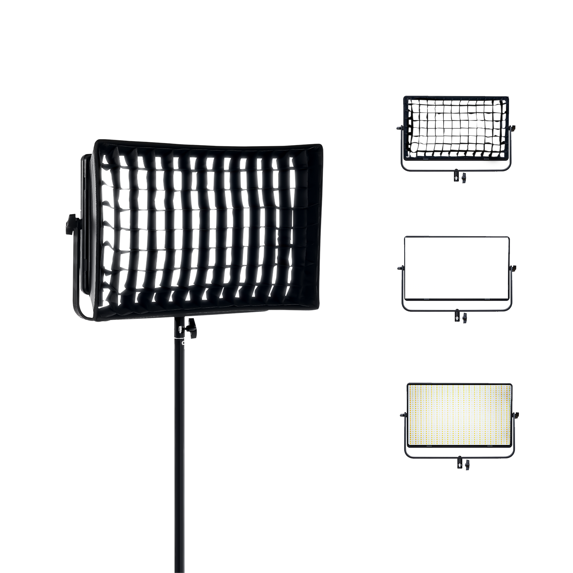 Digitek LED-D1500 Professional Flat Panel LED Video Light with Sotbox & Grid