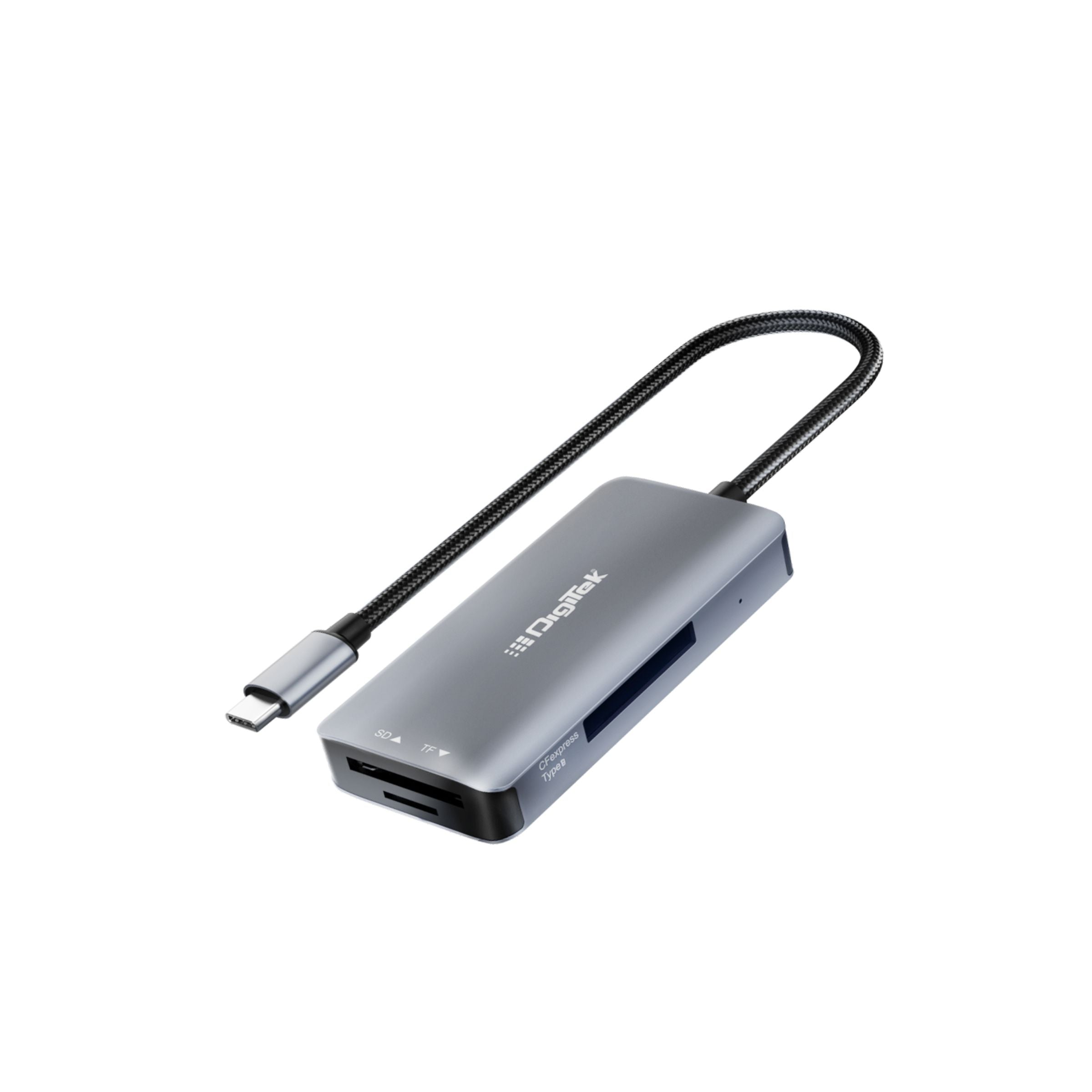Digitek (DCR-104 CFB) 2 in 2 CF Express Type B & SDXC, USB 3.2 & 3.0 Card Reader, Support SD/SDHC/SDXC/UHS-I/UHS II Cards, Support Mac OS, iPad OS, Window, Android, Linux & Harmony