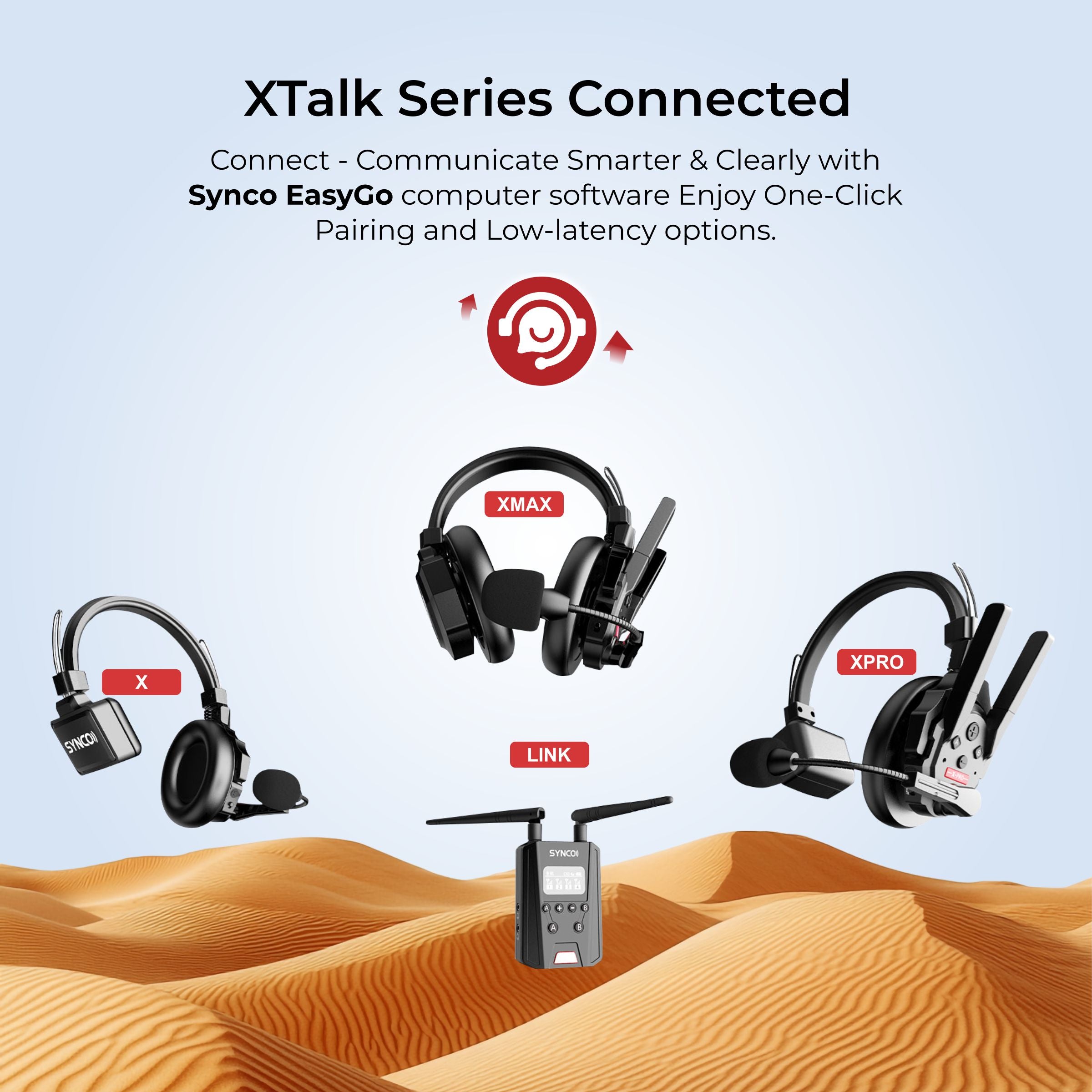 Synco Xtalk XPro 2-Way Headset Wireless Intercom System