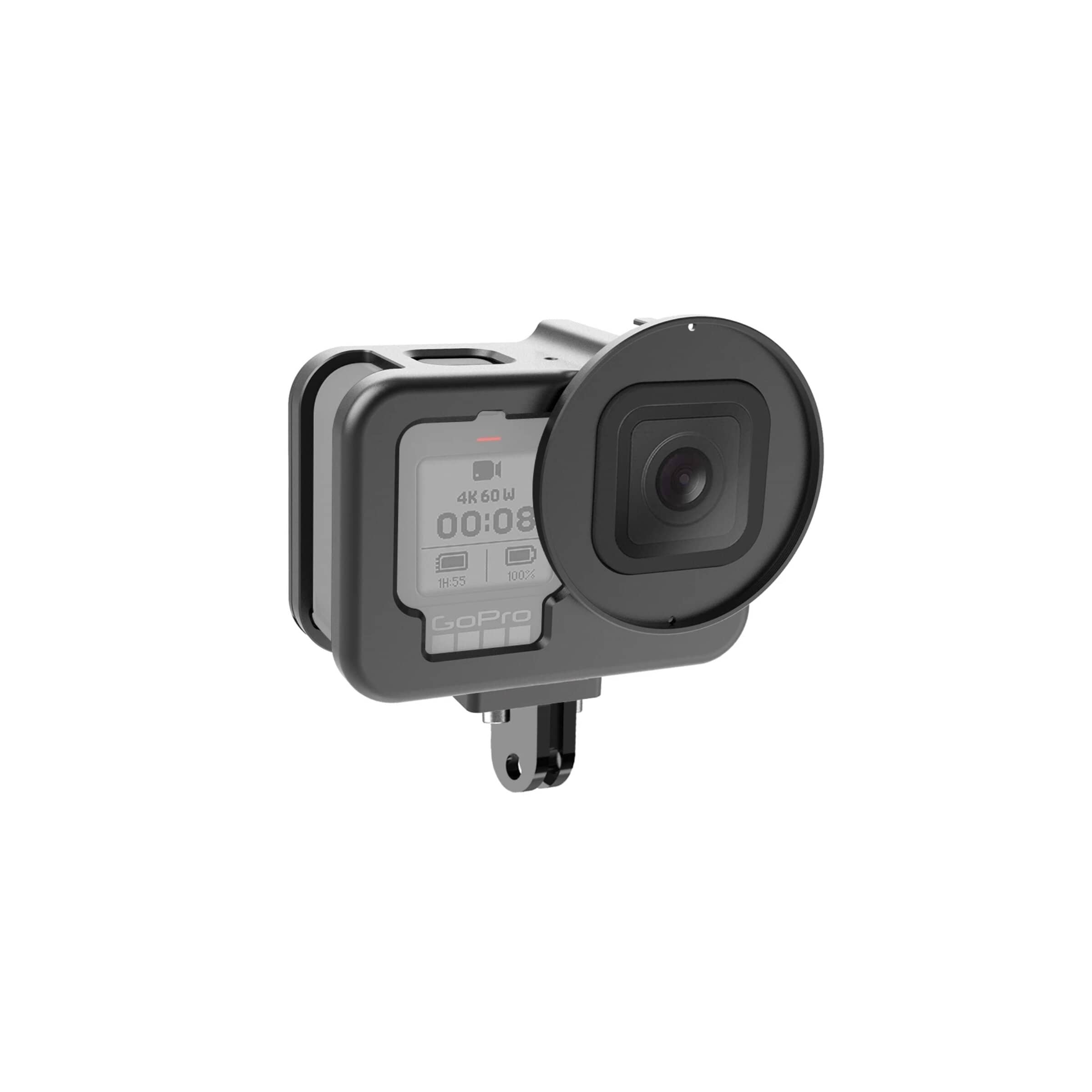 Digitek Cam Cage for GoPro 12 Camera Aluminum Form-Fitted Cage with Quick Tripod Mounting