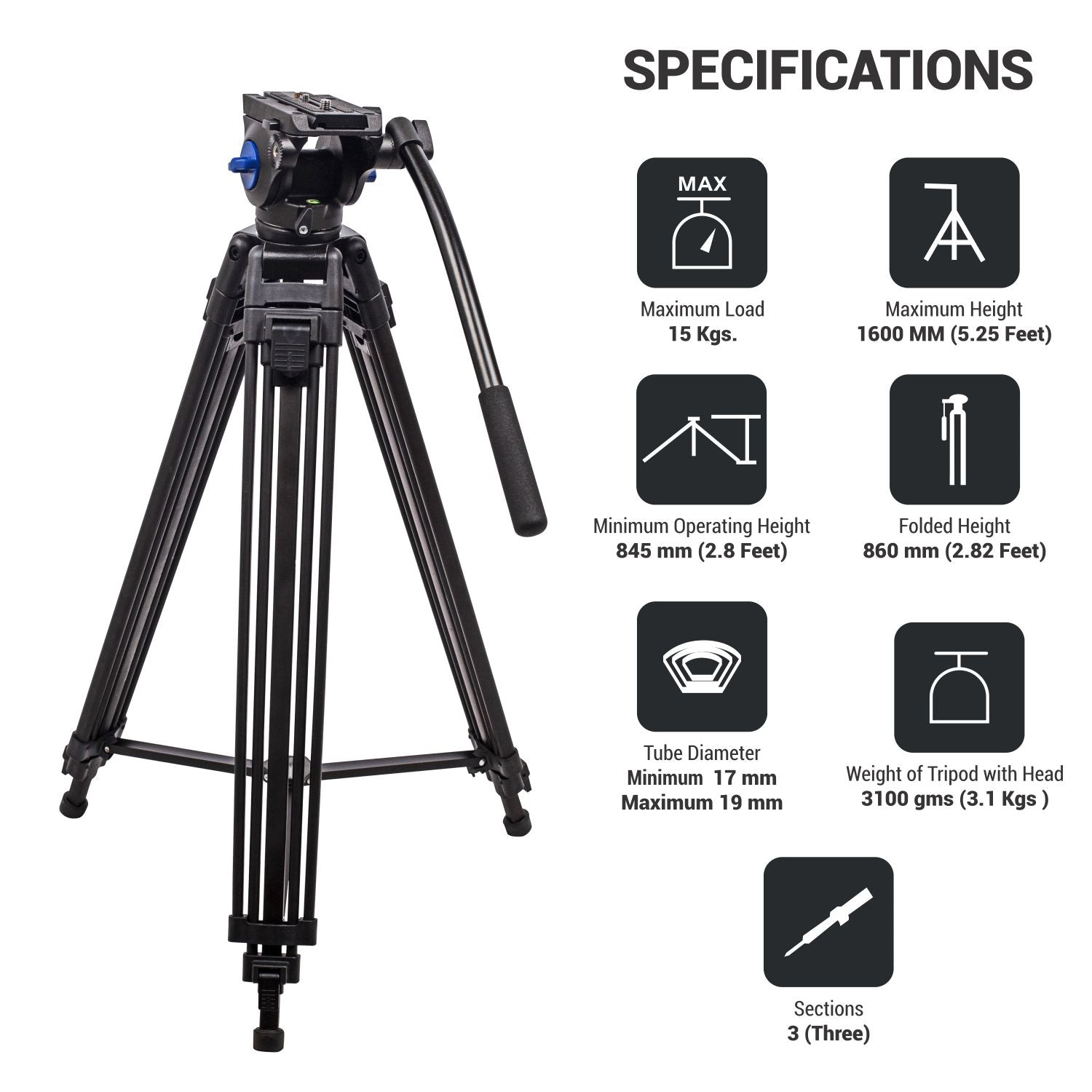 Digitek Platinum Tripod DPTR-601 VD - Digitek