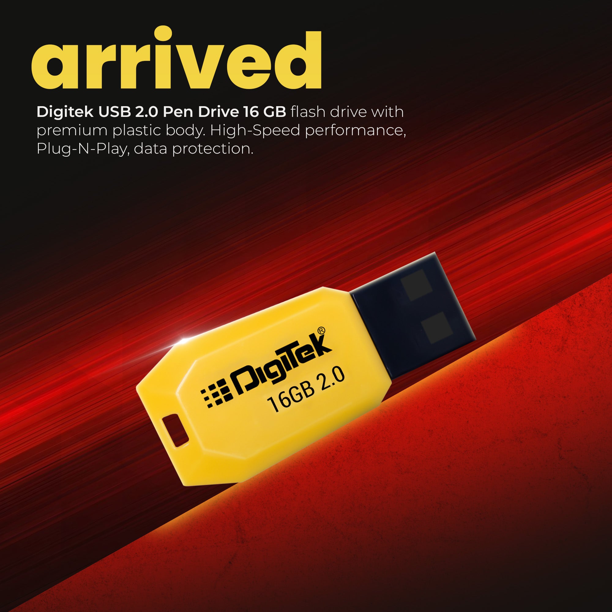 Digitek (DUD 2.0 P 16GB) High-Speed 32GB USB Pen Drive – Fast Data Storage & Transfer, Plug & Play, X-Ray, Magnetic & Temperature Resistant – Ideal for Laptops, Smart TVs, Car Audio & More