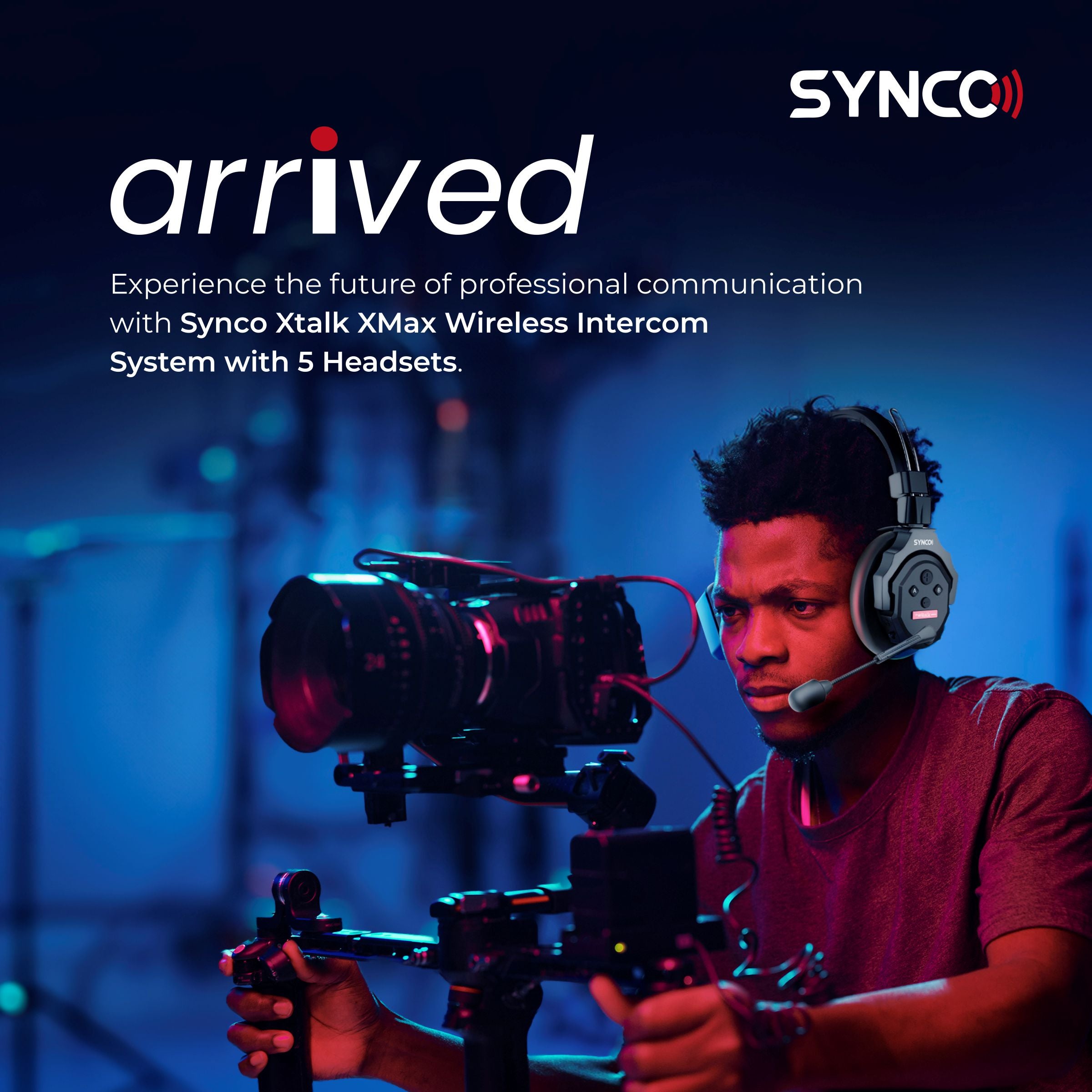 SYNCO Xtalk XMax Wireless Intercom 5 Headset for Immersive Team Communication