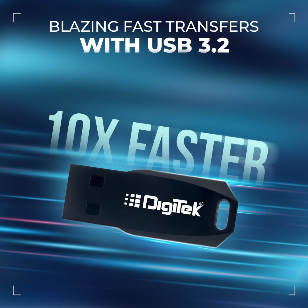 Digitek (Dud 3.2P 32GB) High-Speed USB 3.2 Pen Drive, Plug & Play, X-Ray & Magnetic Resistant, Durable Plastic Body – Compatible with Windows & Mac OS