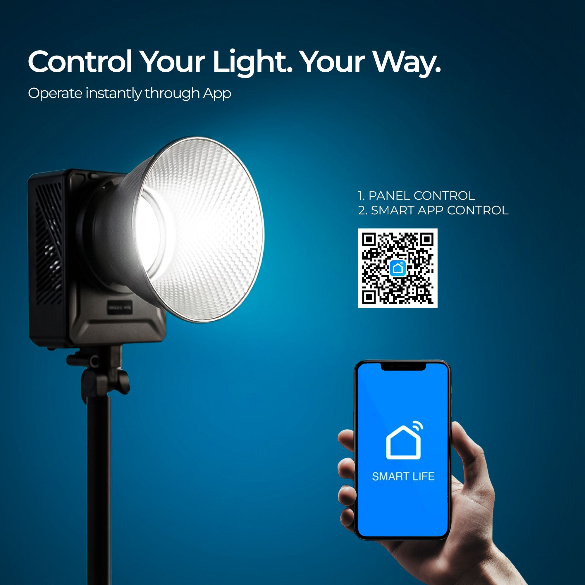 Digitek Lite (DCL 400WBC Combo) 330W Bi Color COB LED Continuous Light with Reflector & Bowens Mount, 10 Fx Effects, 0-100% Dimming, 2700K-6500K Color Temp, 26860LM, 95+ CRI,  For Photo & Video Shoots