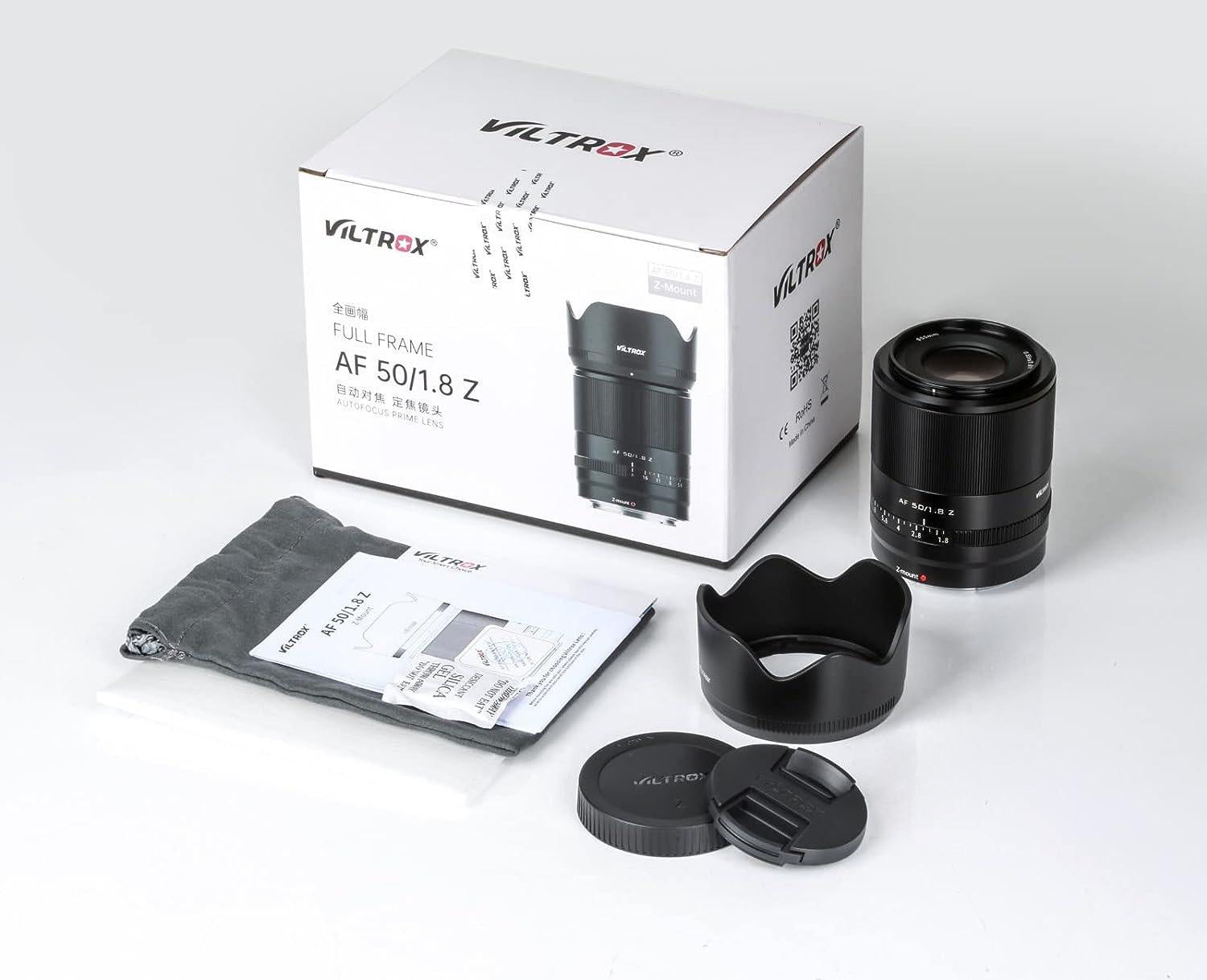 VILTROX 50mm F1.8 STM Auto Focus Prime Full Frame Lens for Nikon Z-Mount Camera Z5 Z50 Z6 Z6 II Z7 Z7 II (VILTROX0048)