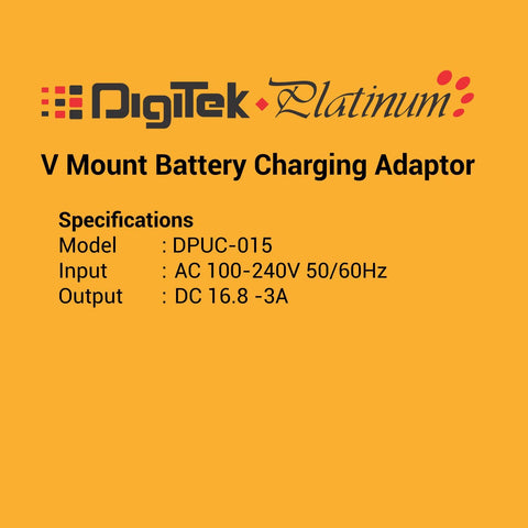 Digitek (DPUC 015) Charging Adapter for V Mount Batteries