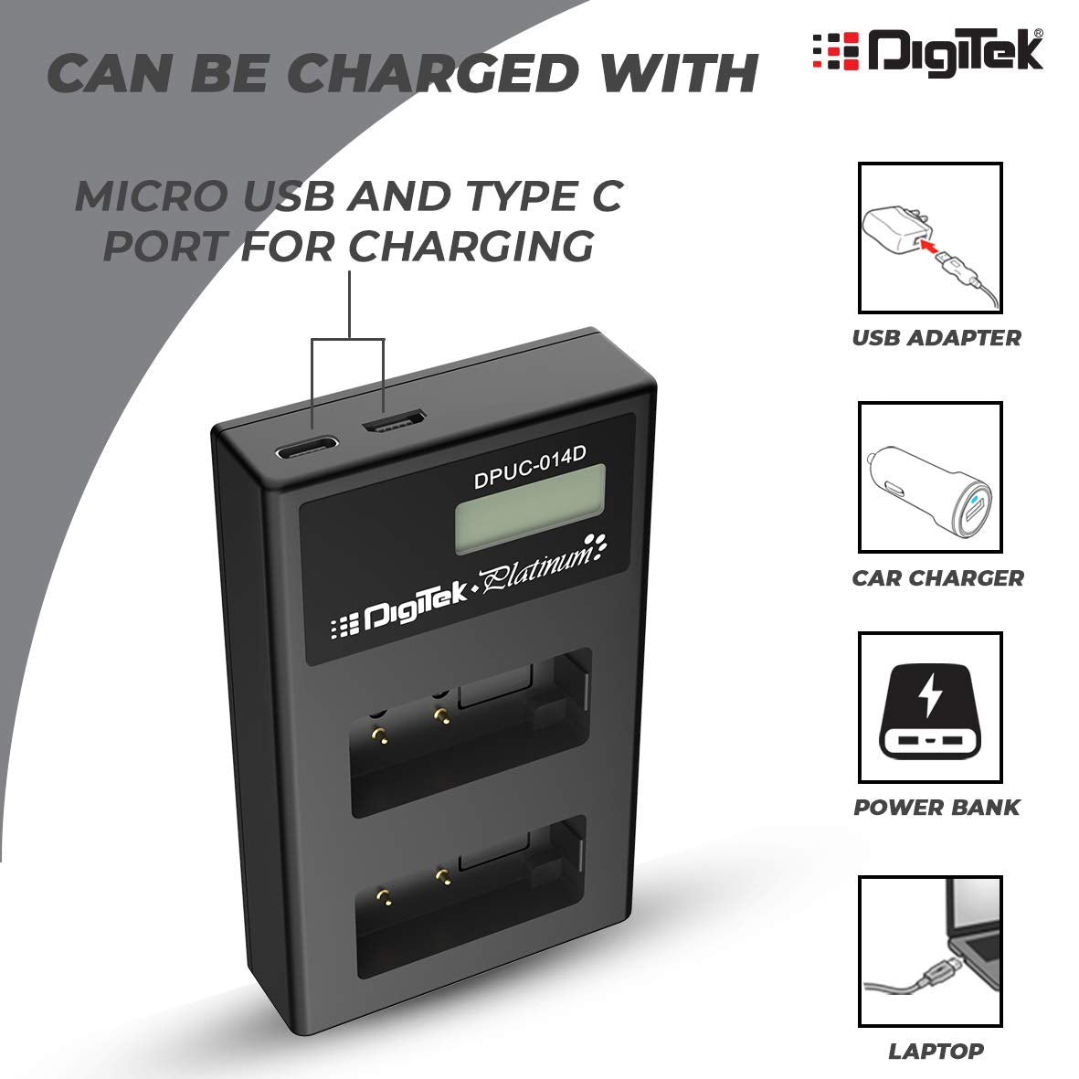 Digitek (DPUC 014S (LCD MU) FZ100 for FZ100) Platinum Charger DPUC 014S (LCD MU) FZ100 for FZ100 Battery