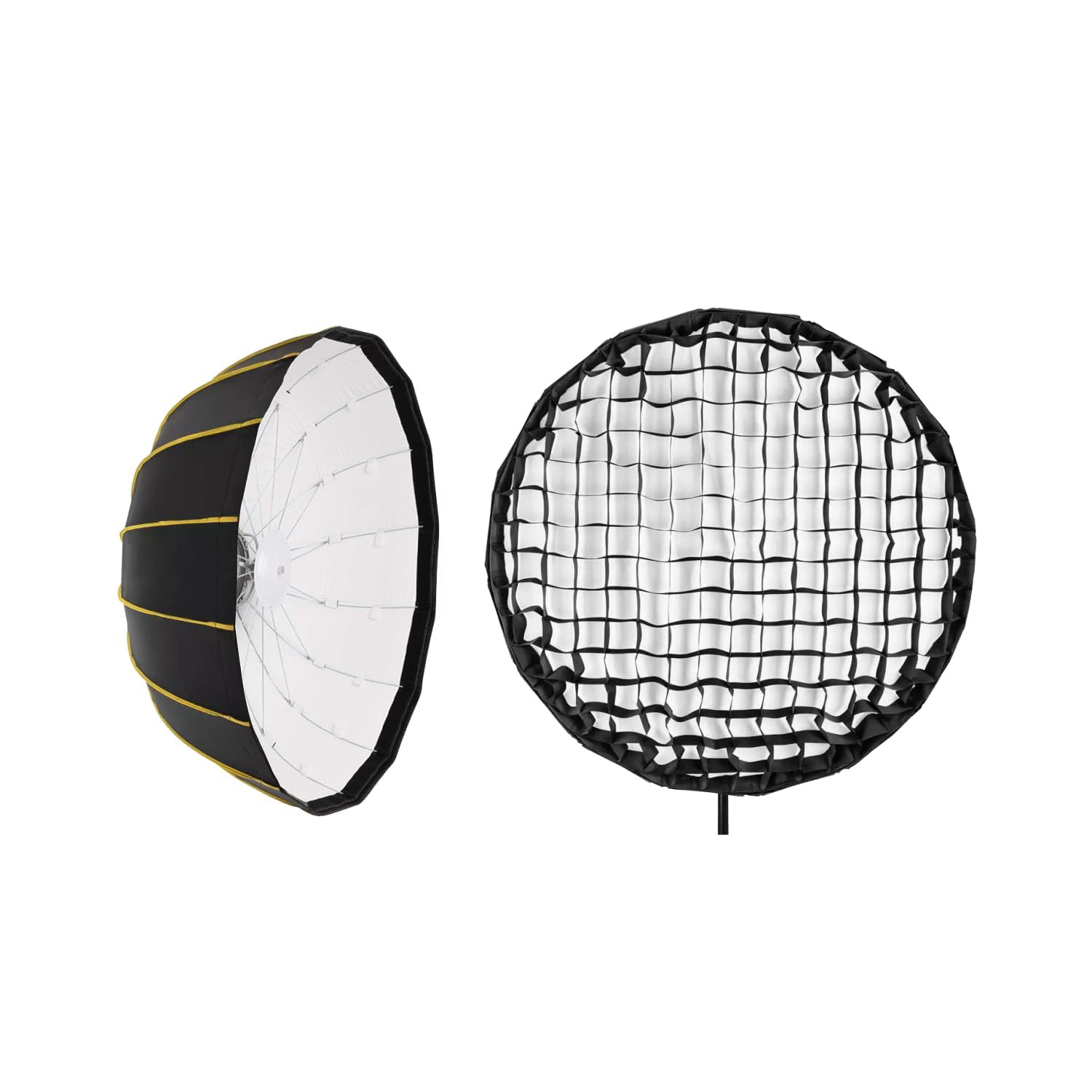 Digitek DBDS-65W 65cm Beauty Dish Softbox (White), Collapsible, Transportable, Lightweight Bowen Mount for Photography & Studio Lighting with Removable Diffuser - Digitek