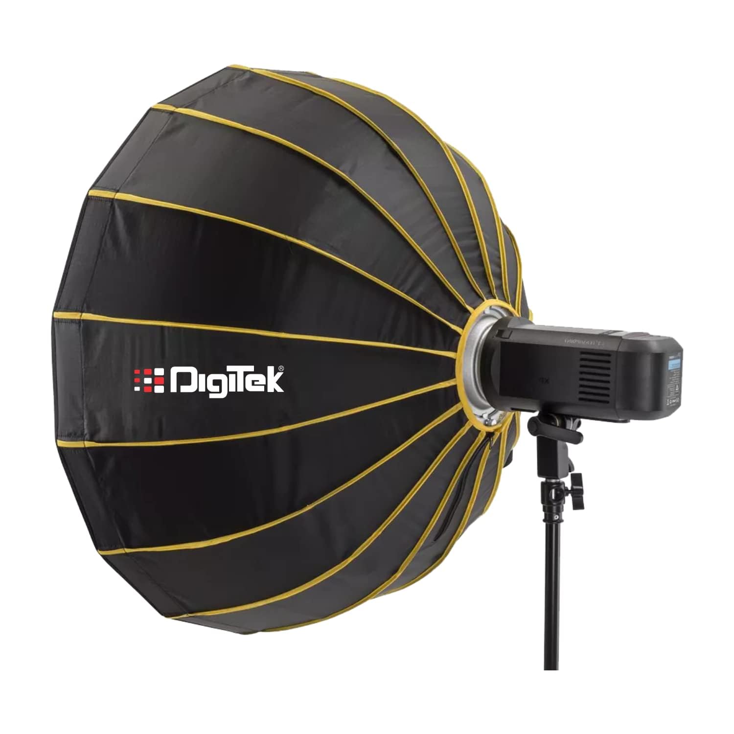 Digitek DBDS-65W 65cm Beauty Dish Softbox (White), Collapsible, Transportable, Lightweight Bowen Mount for Photography & Studio Lighting with Removable Diffuser - Digitek