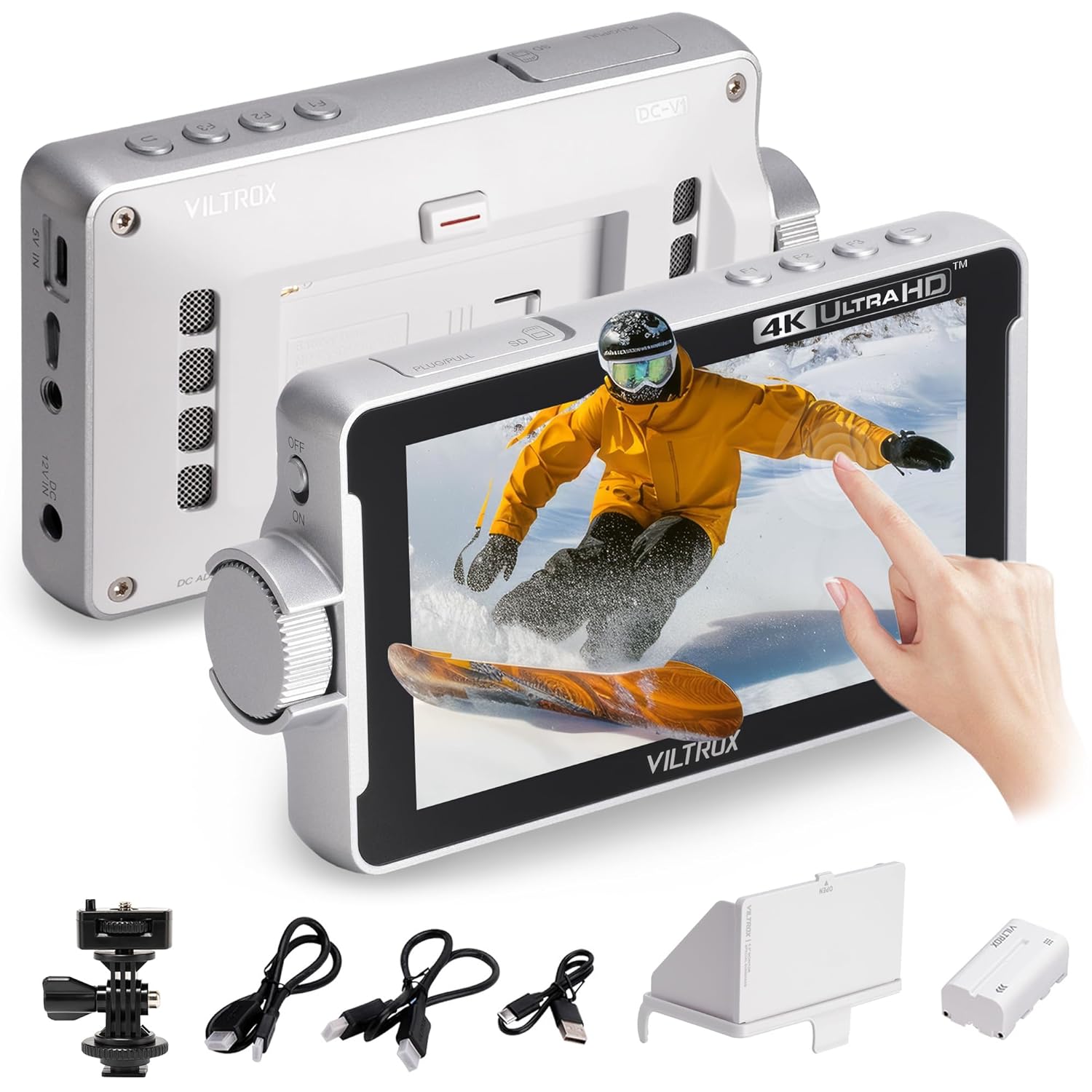 VILTROX DC-V1 Camera Field Monitor, Touch Screen Camera Monitor with 4K HDMI Input/Output